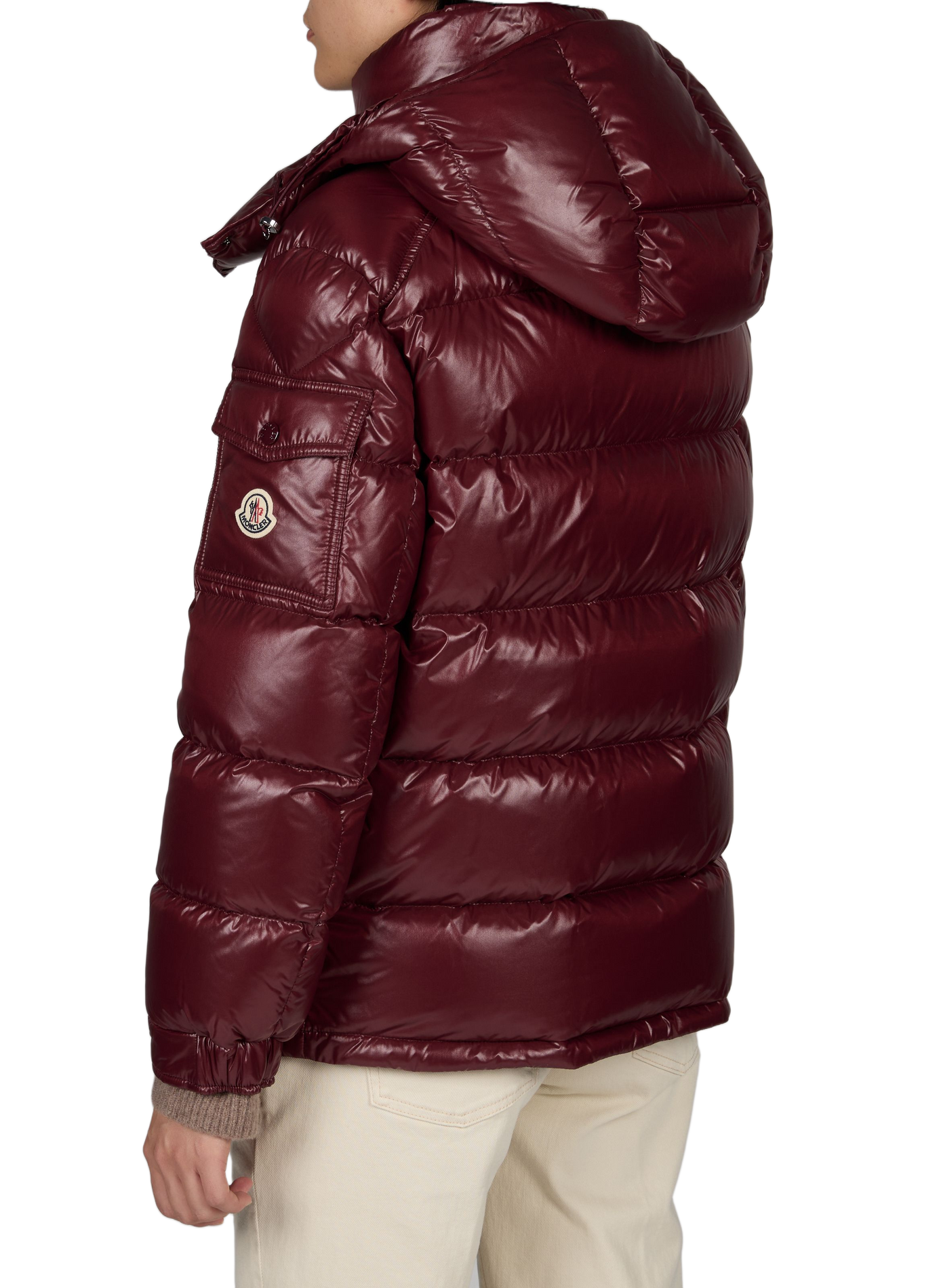 Gerade Daunenjacke mit Kapuze MONCLER Rot