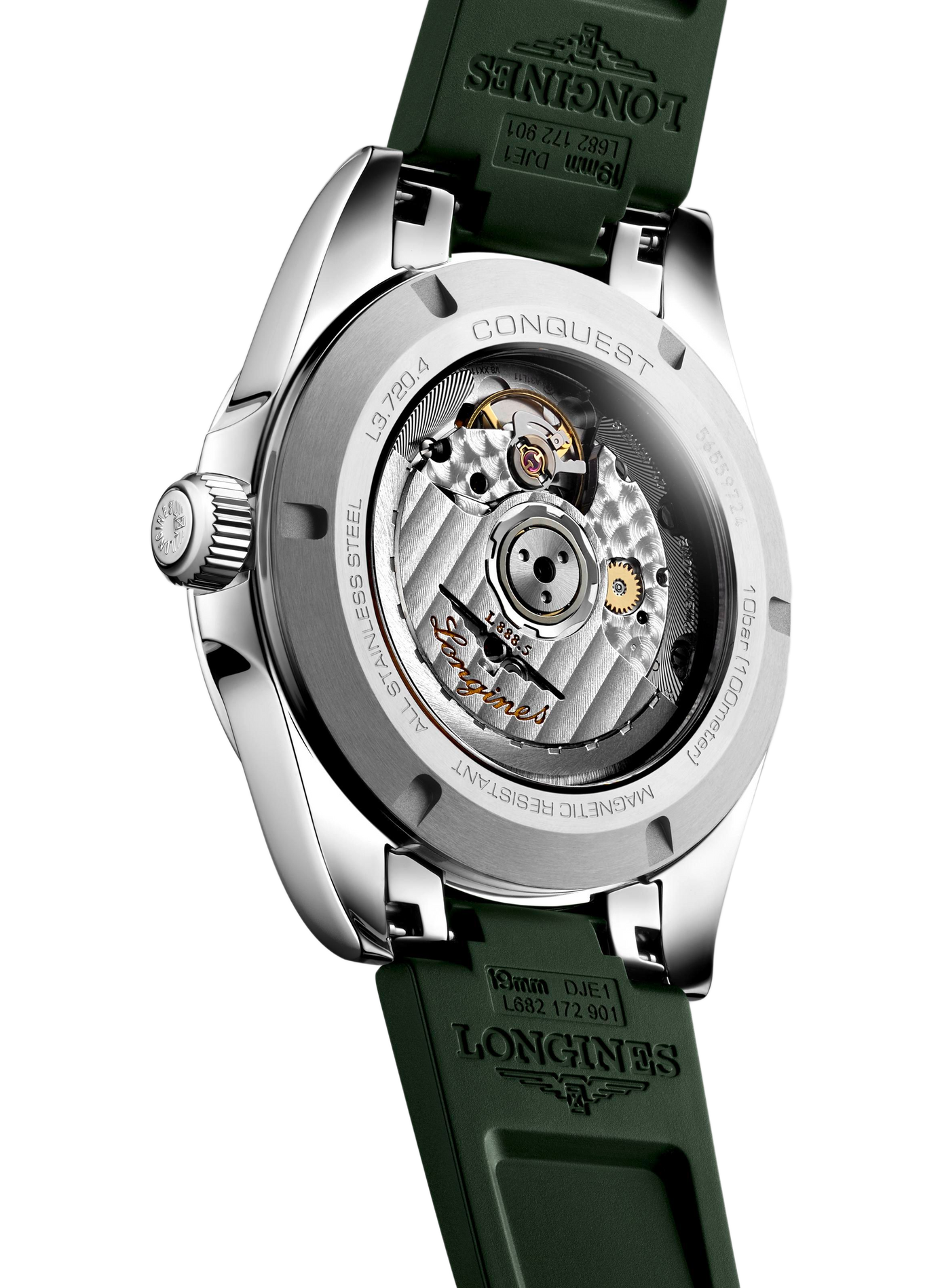 Montre automatique Conquest 2023 en caoutchouc LONGINES Vert