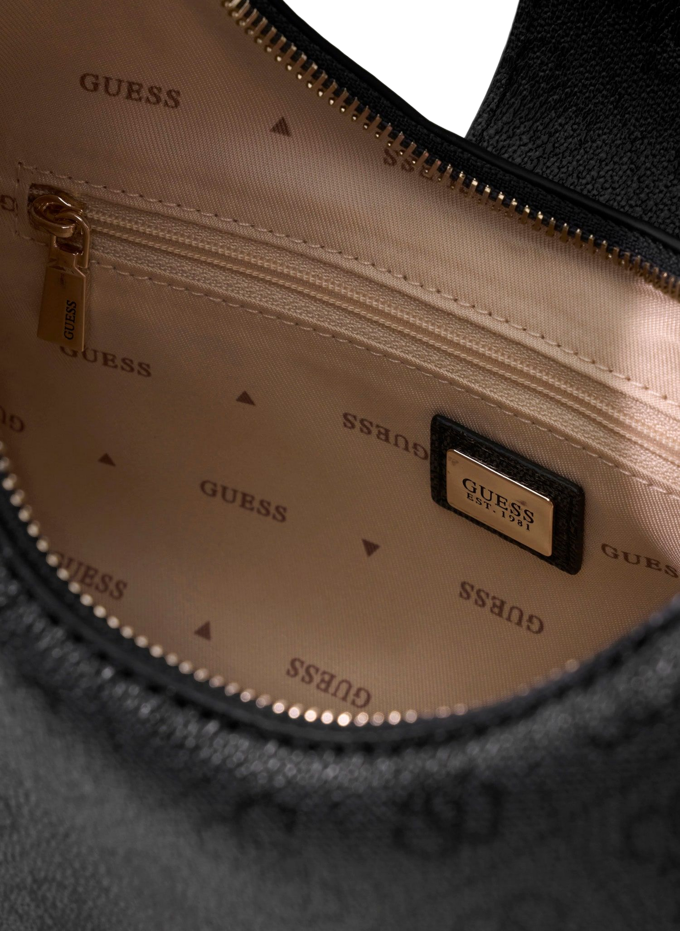 Bedruckte Handtasche GUESS Schwarz
