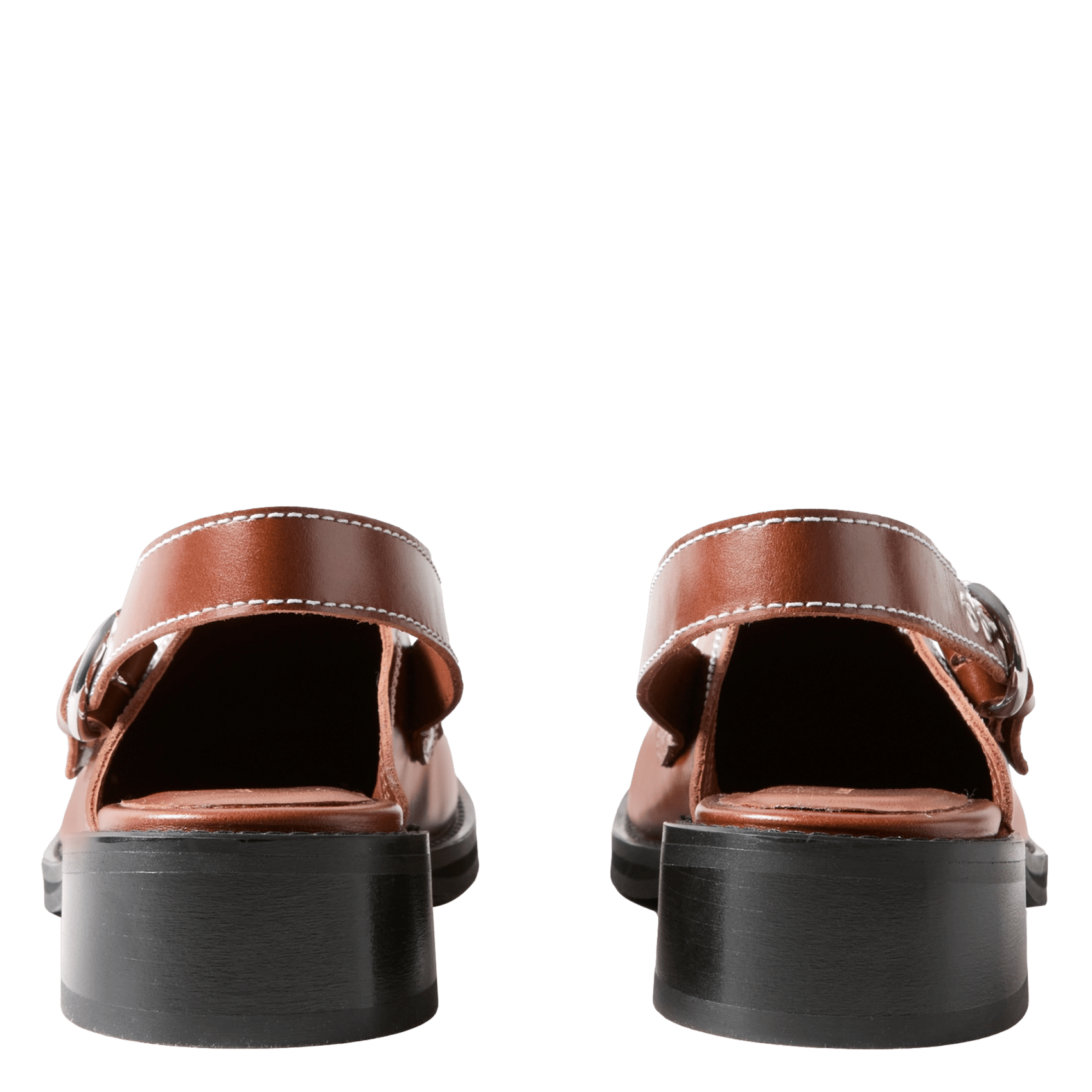 Mules en cuir CLAUDIE PIERLOT Marron