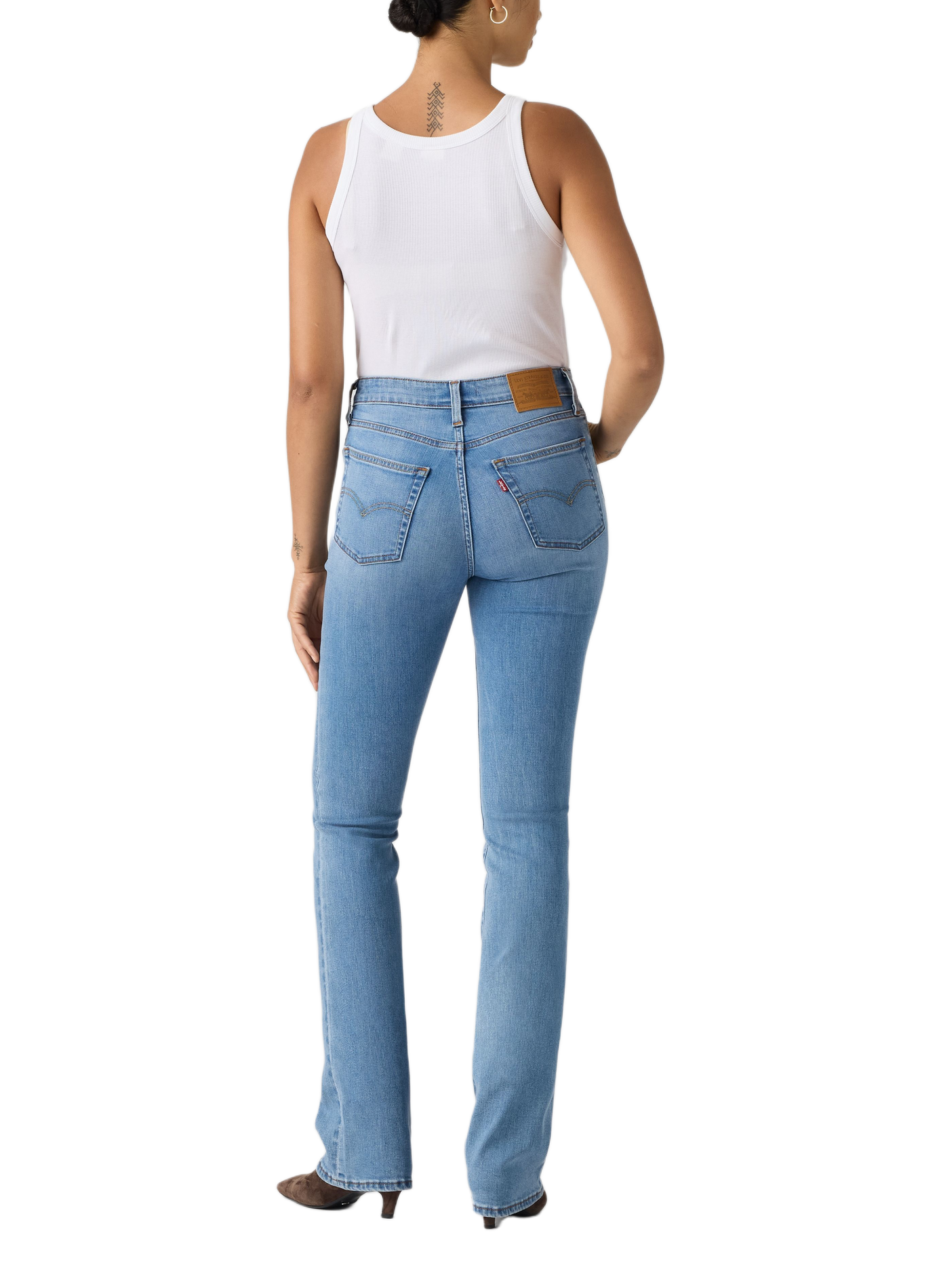Bootcut-High-Waist-Jeans aus Baumwollmischung LEVI'S Blau