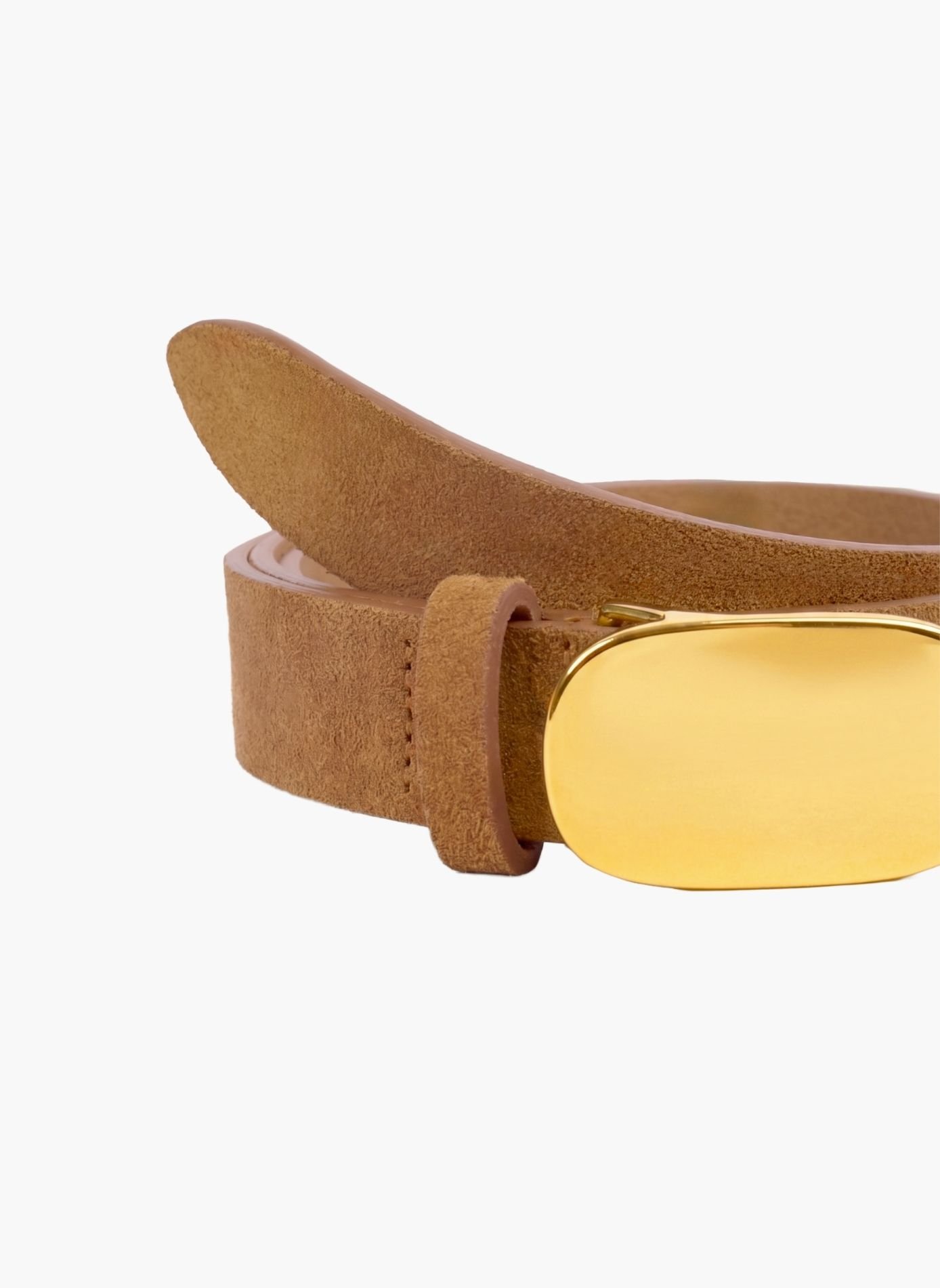 Ceinture gaïa cuir daim JULES & JENN Marron