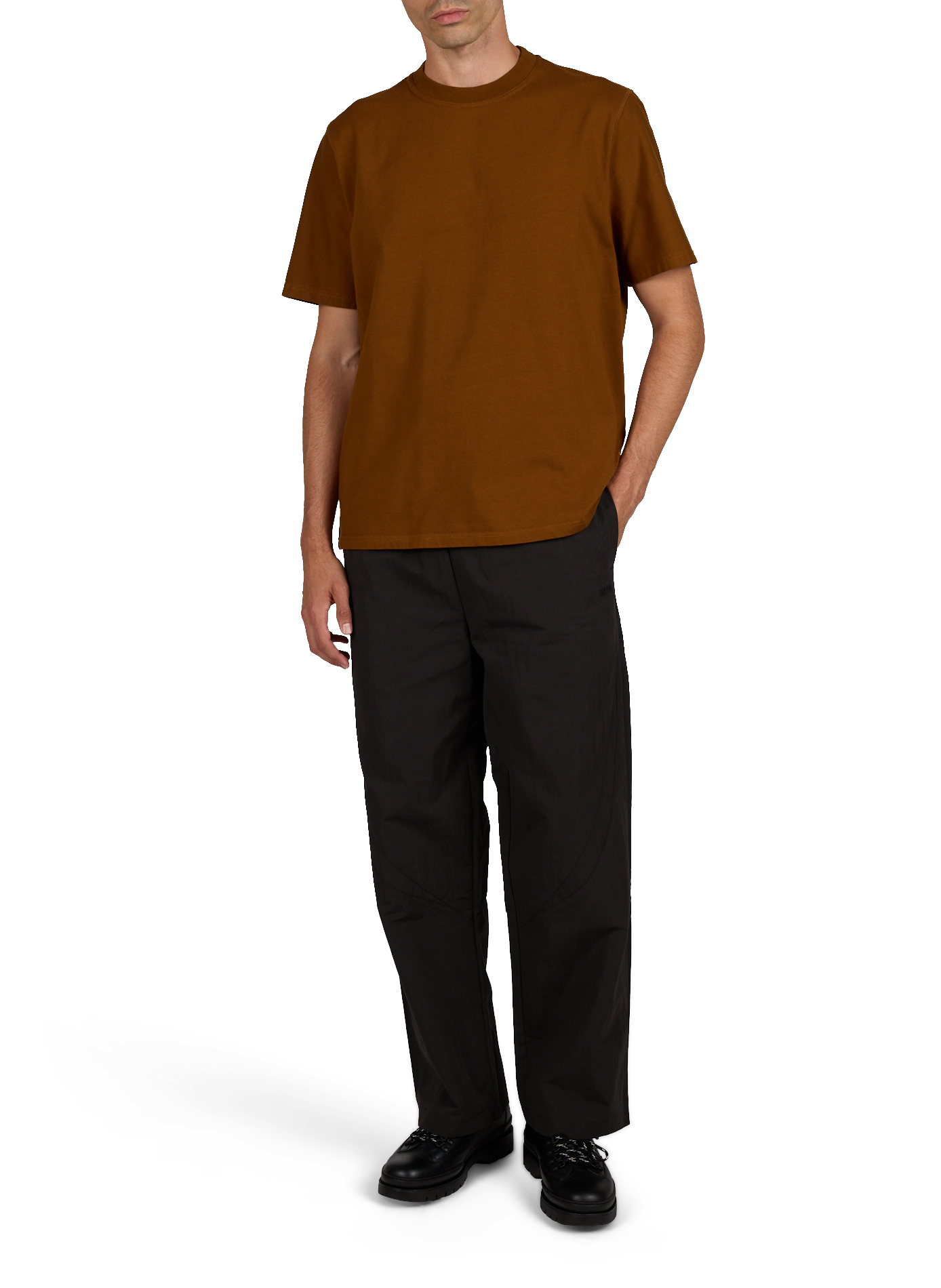 Bedrucktes T-Shirt mit Rundhalsausschnitt aus Baumwolle ARTE ANTWERP Braun