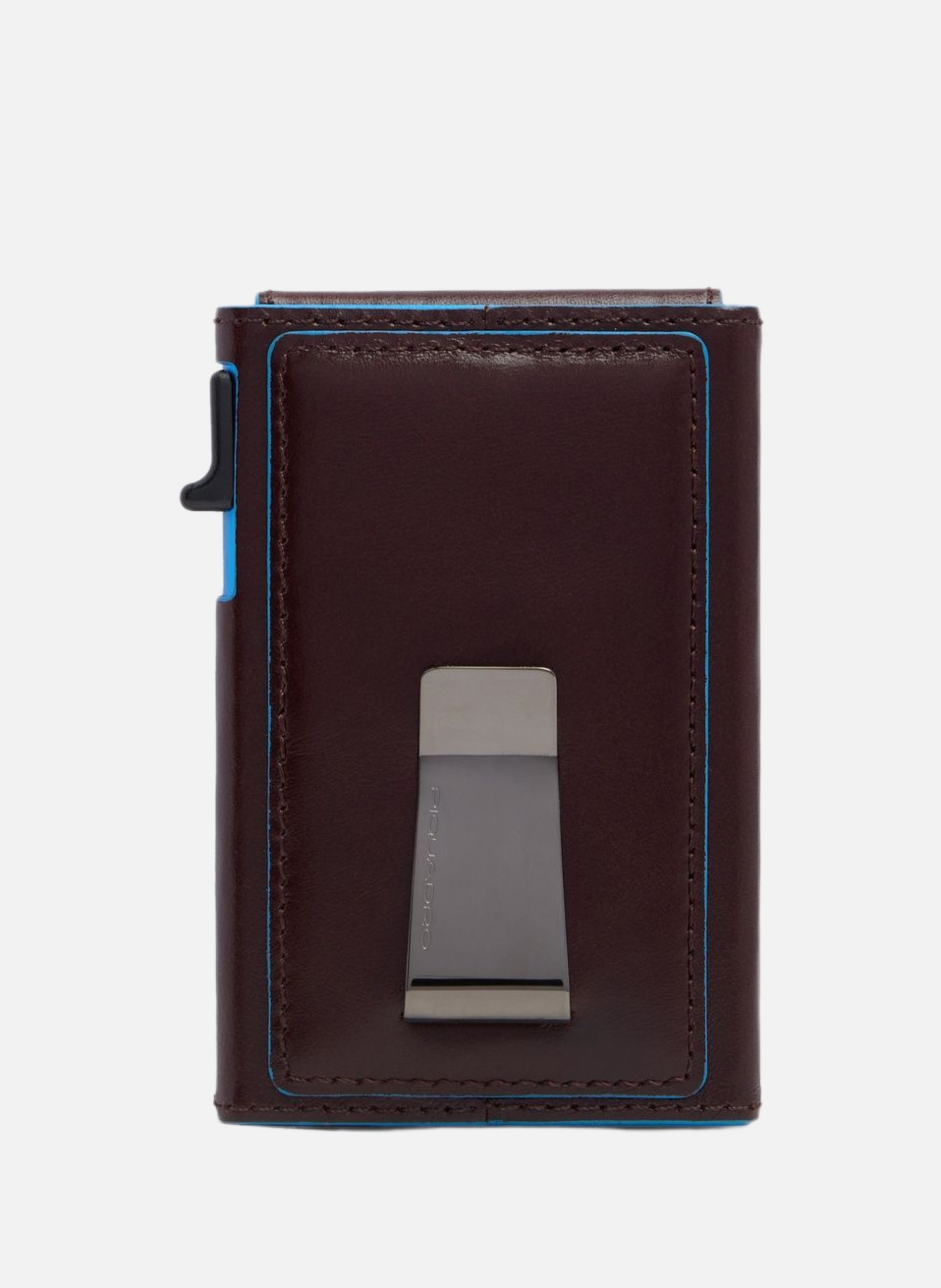 Porte-cartes automatique avec porte-dni rabattable PIQUADRO Marron