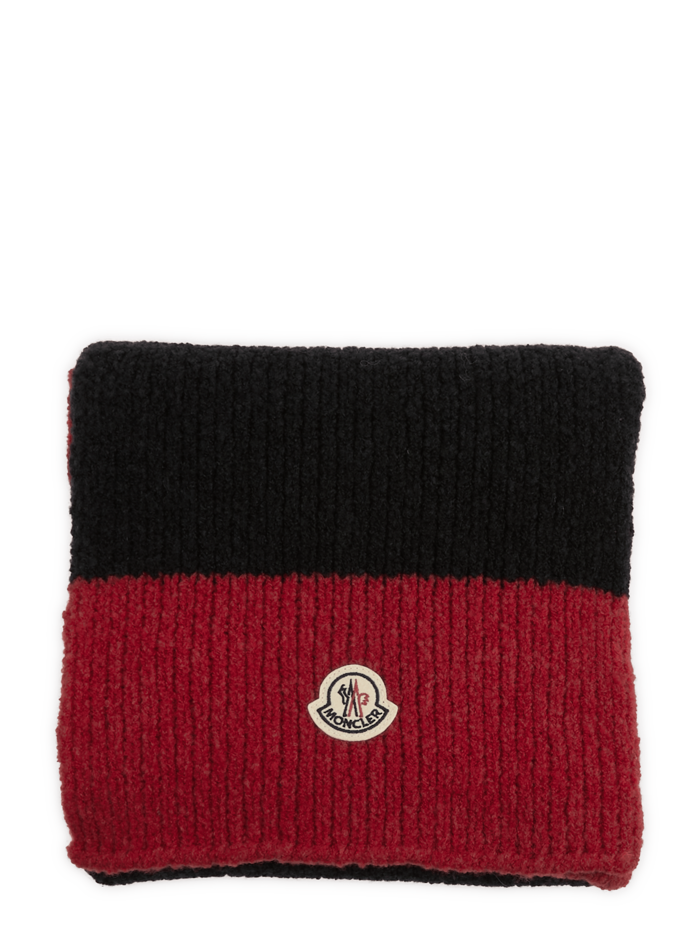 Sciarpa a righe in misto lana MONCLER Rosso