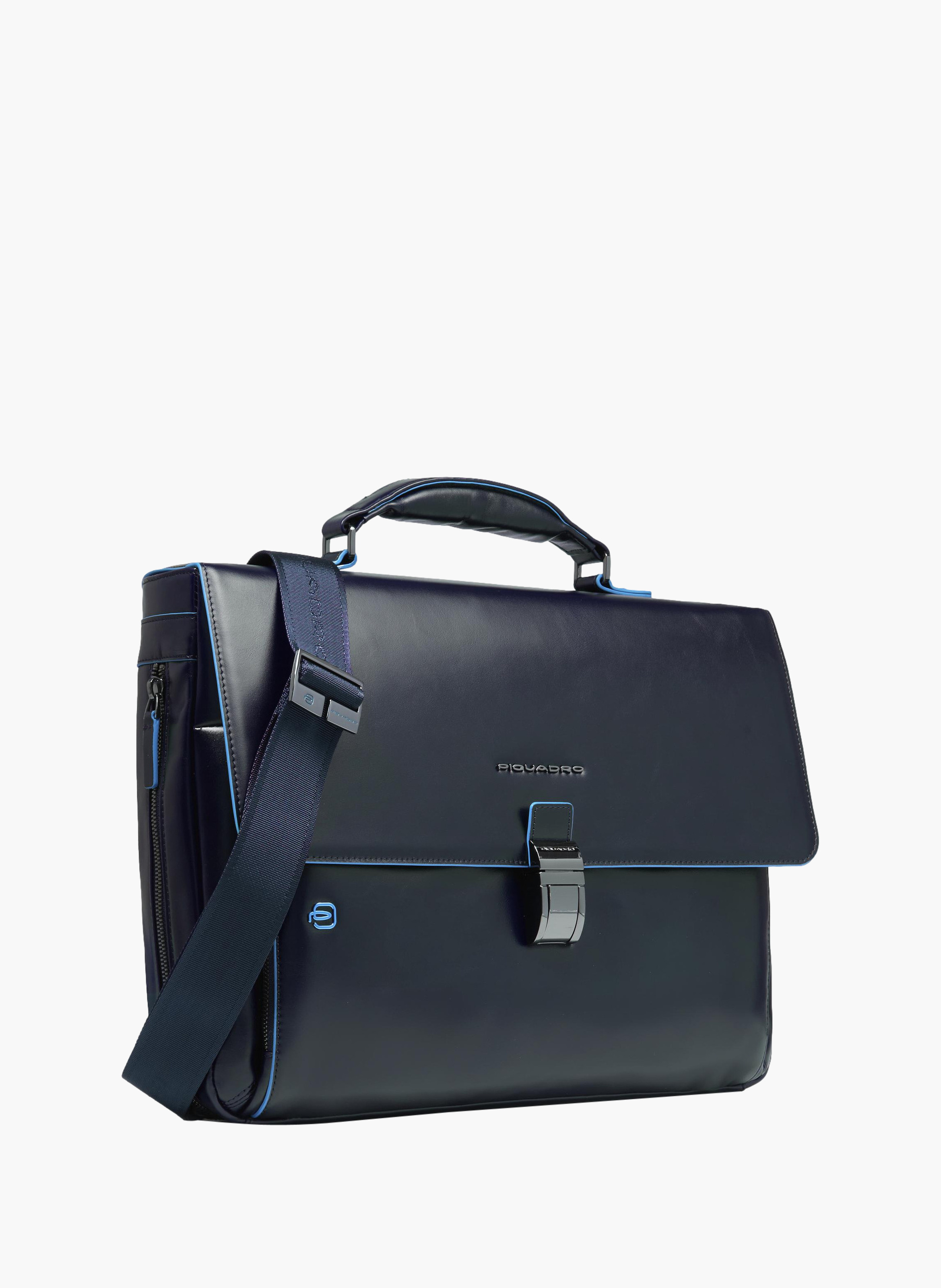 Uitbreidbare laptoptas voor 15,6" laptops PIQUADRO Blauw
