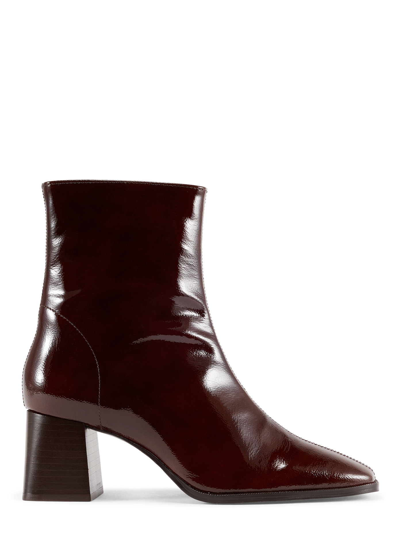 Bottines Marlie à bout carré en cuir  BOBBIES Marron