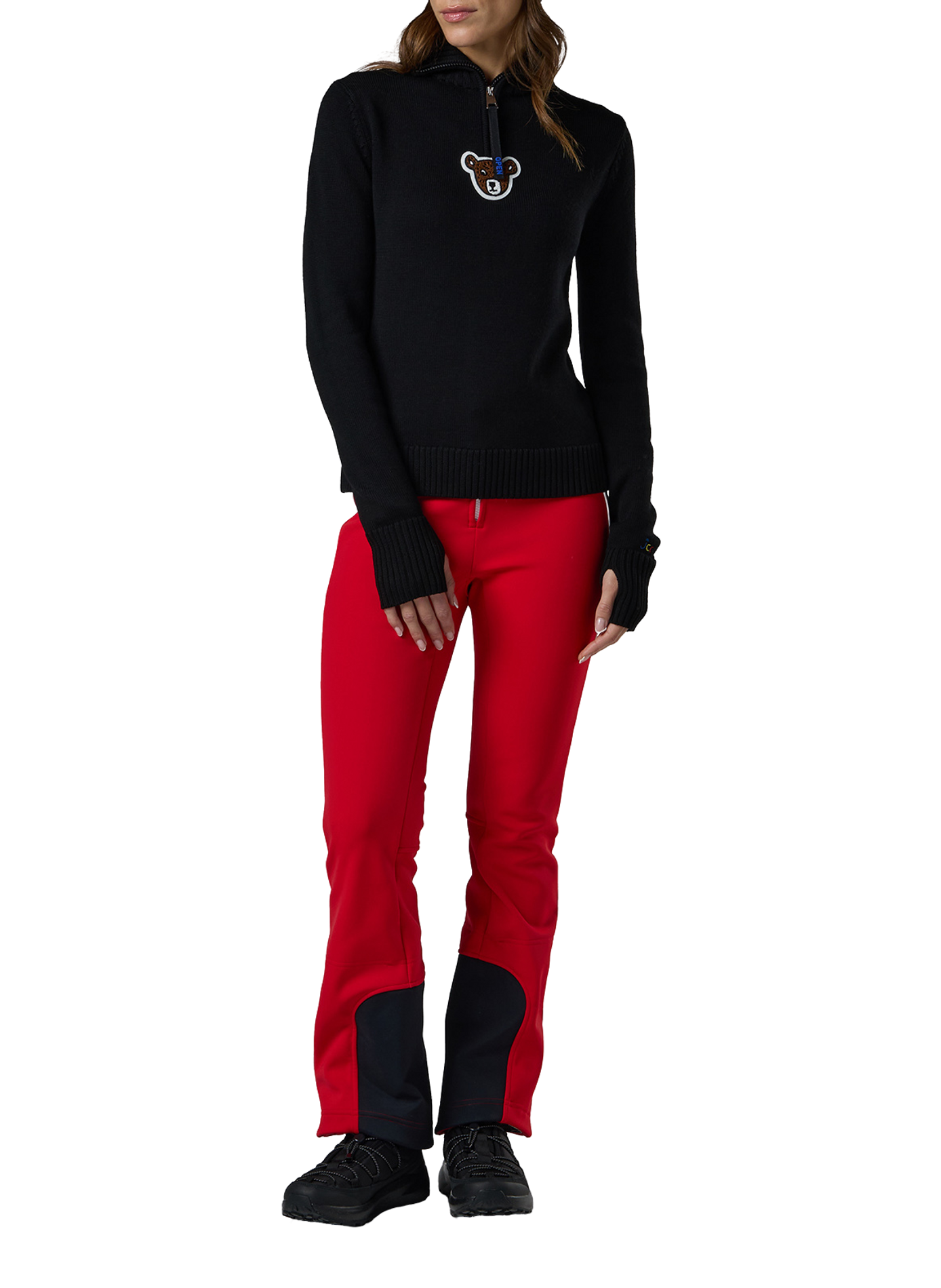Merino wool zip neck jumper ROSSIGNOL Black