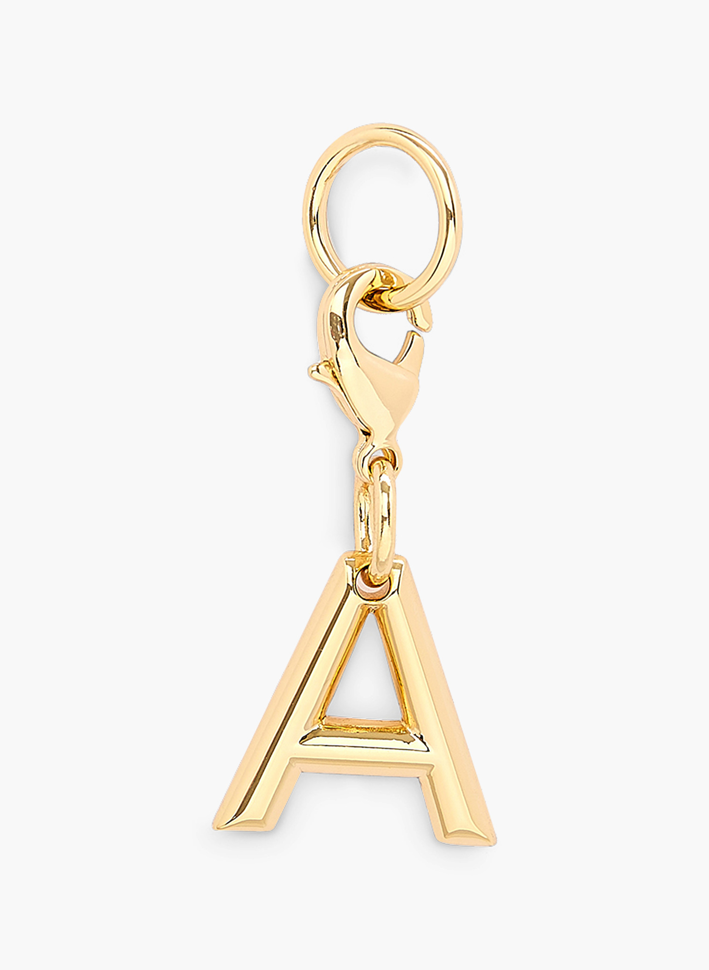 Charme métallique doré officiel lancel, lettre a, finition polie. LANCEL Doré