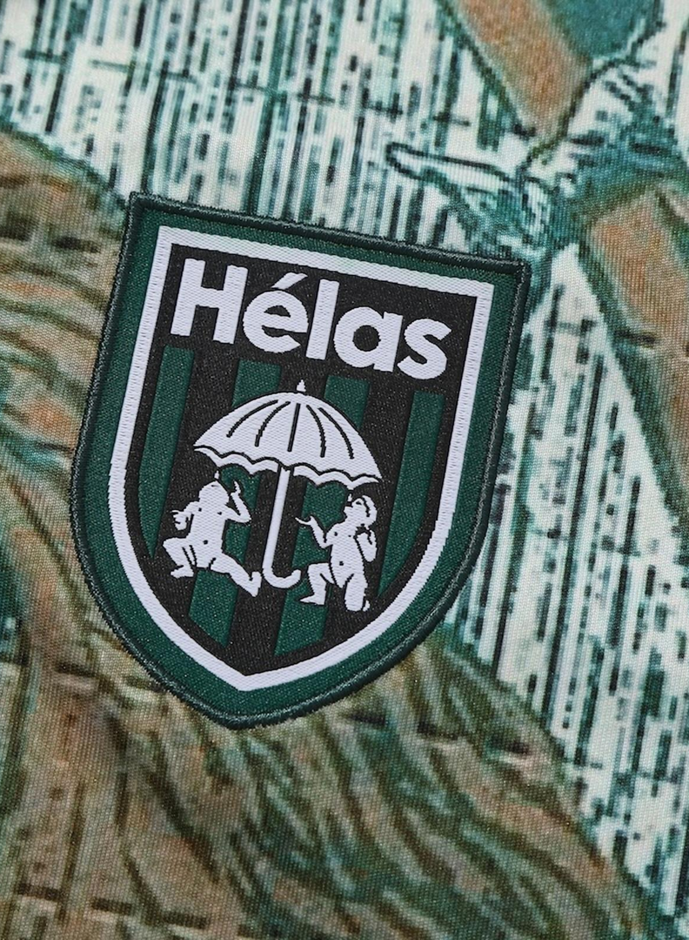 Straight-fit printed T-shirt HELAS CAPS Green