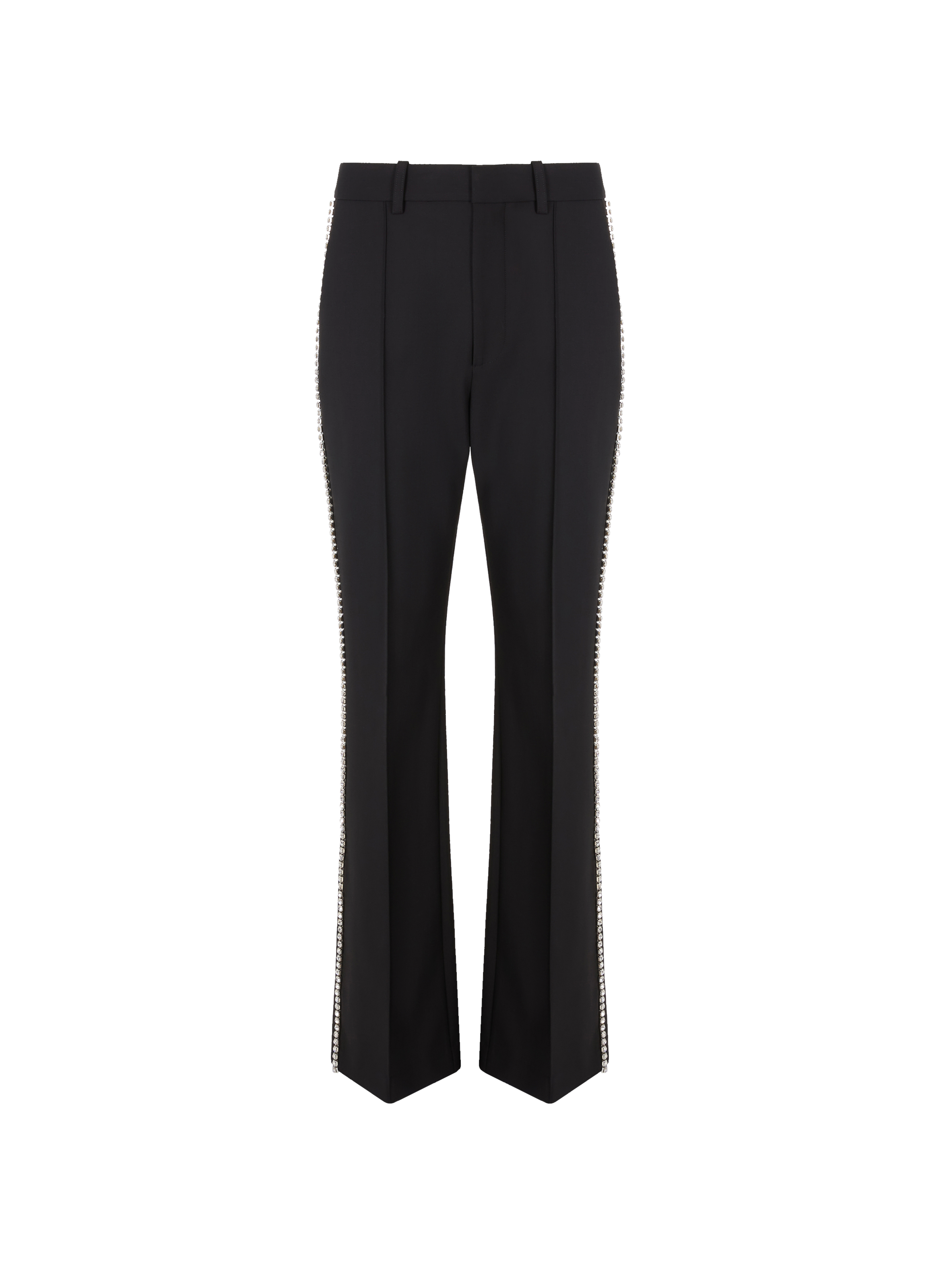 Pantalon avec strass en laine mélangée
