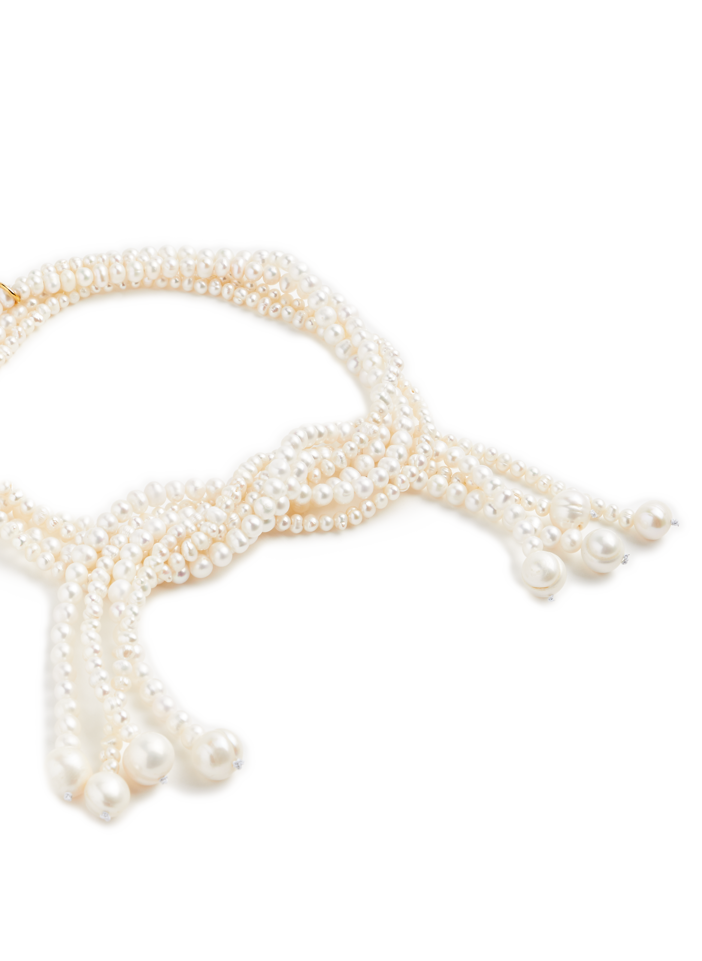 Collier noué en perles