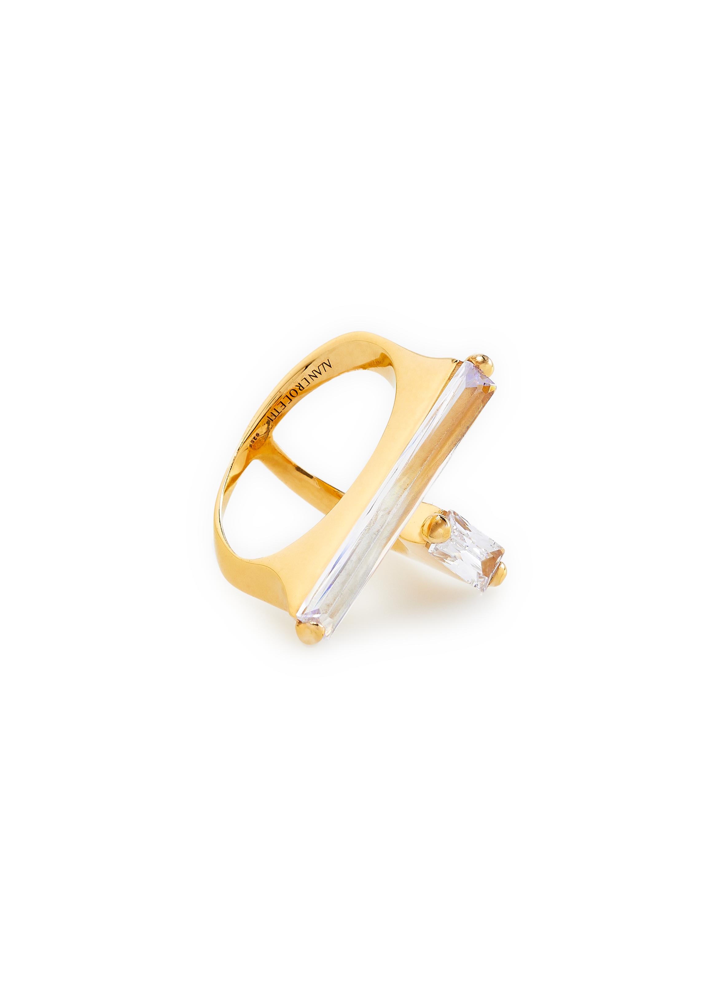 Fantasy gold-plated silver ring ALAN CROCETTI Golden