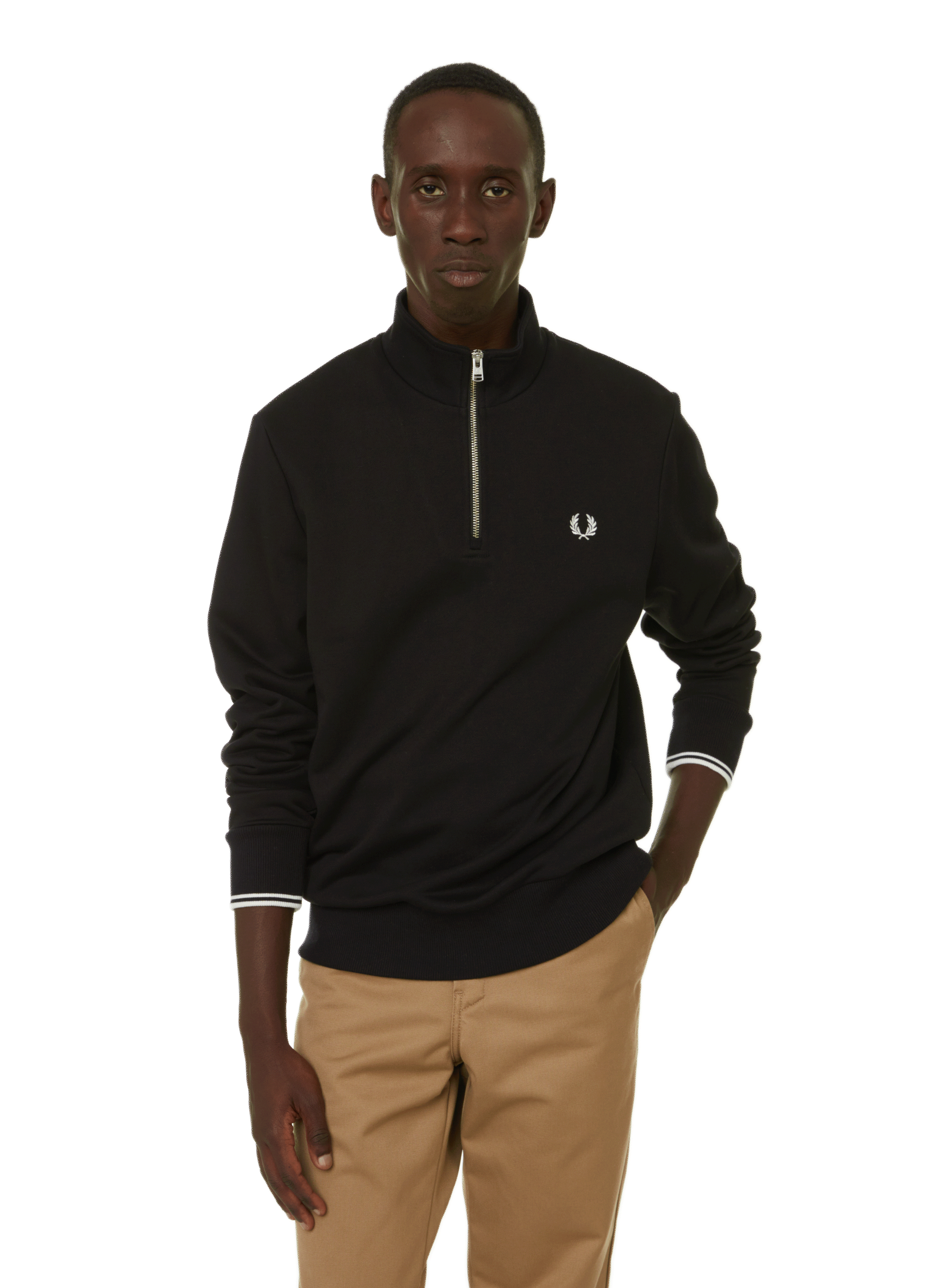 FRED PERRY Cotton sweatshirt Black