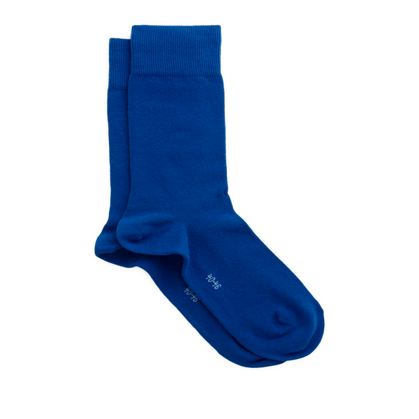 Burlington Cotton Lisle Mid-calf Socks In Blue