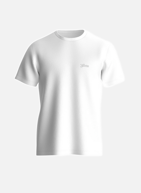 T-shirt uni en coton WhiteGUESS 