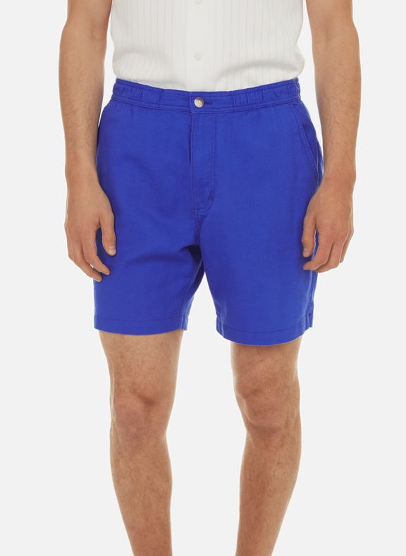 ESPRIT Linen and cotton shorts Blue