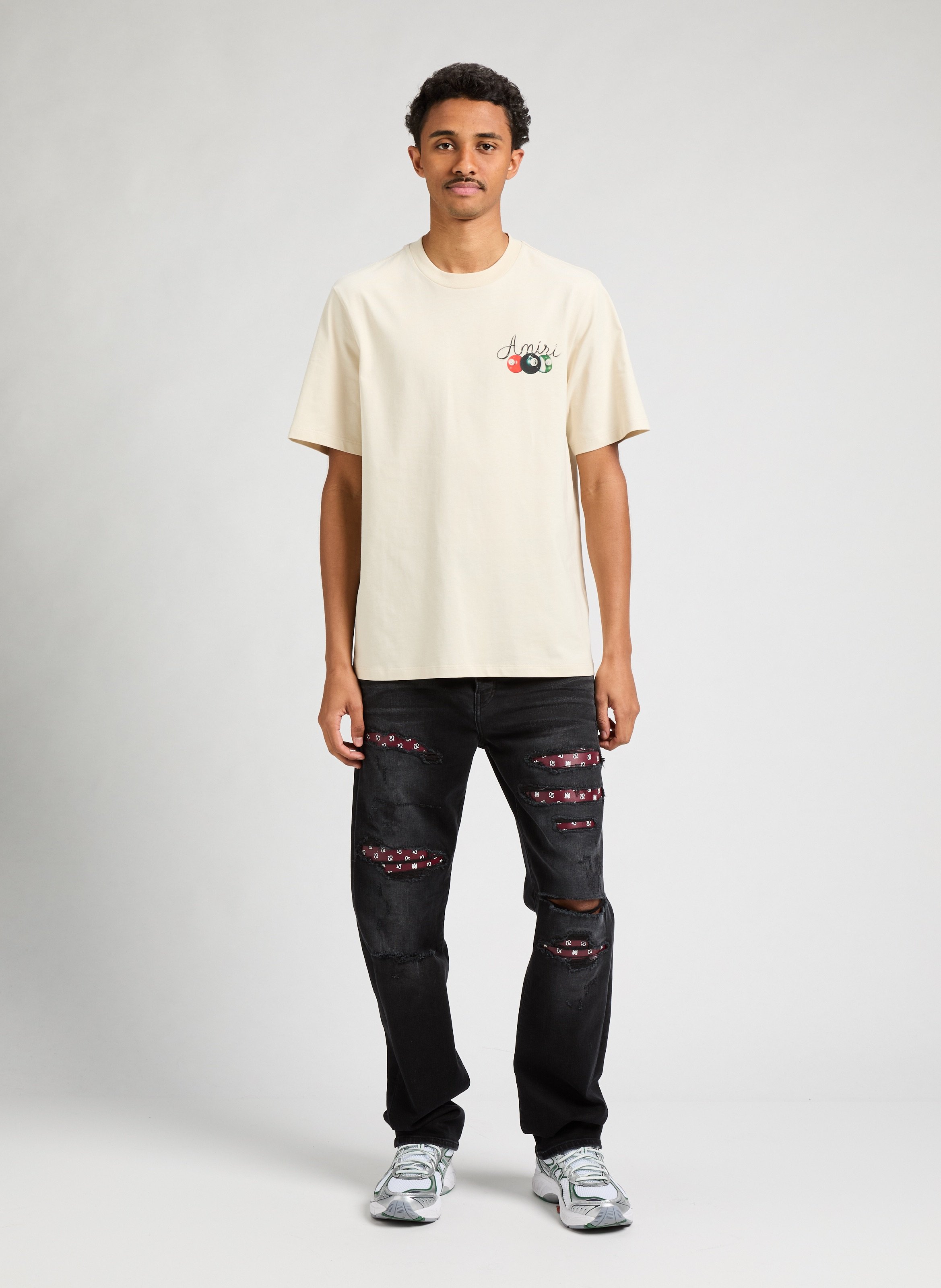 T-shirt motif Billard  AMIRI Beige