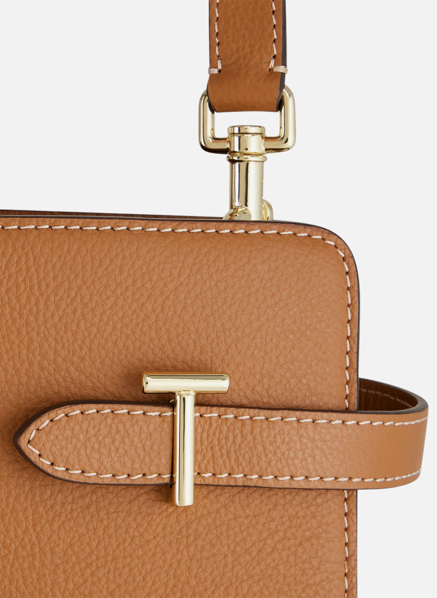 Grand sac à main emilie en cuir grainé Marron