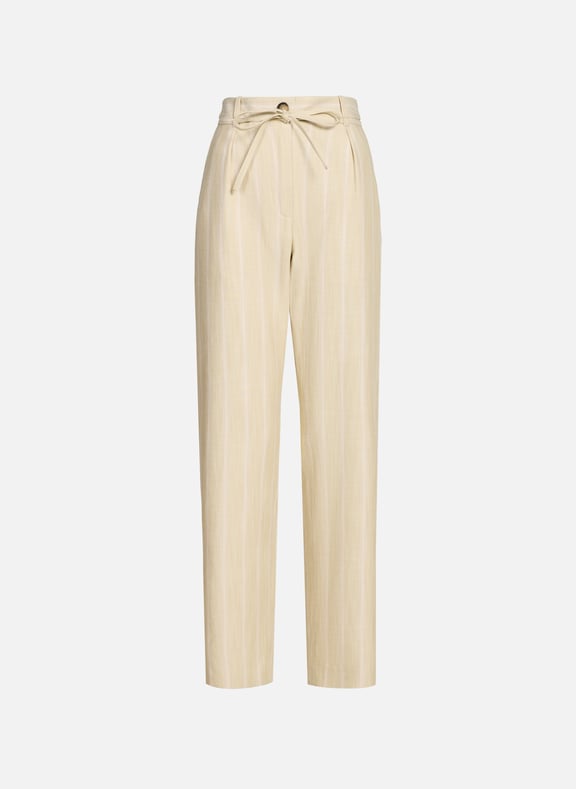 Striped Saluza Pants Beige by SAMSOE SAMSOE SAMSOE SAMSOE Striped Saluza Pants Beige