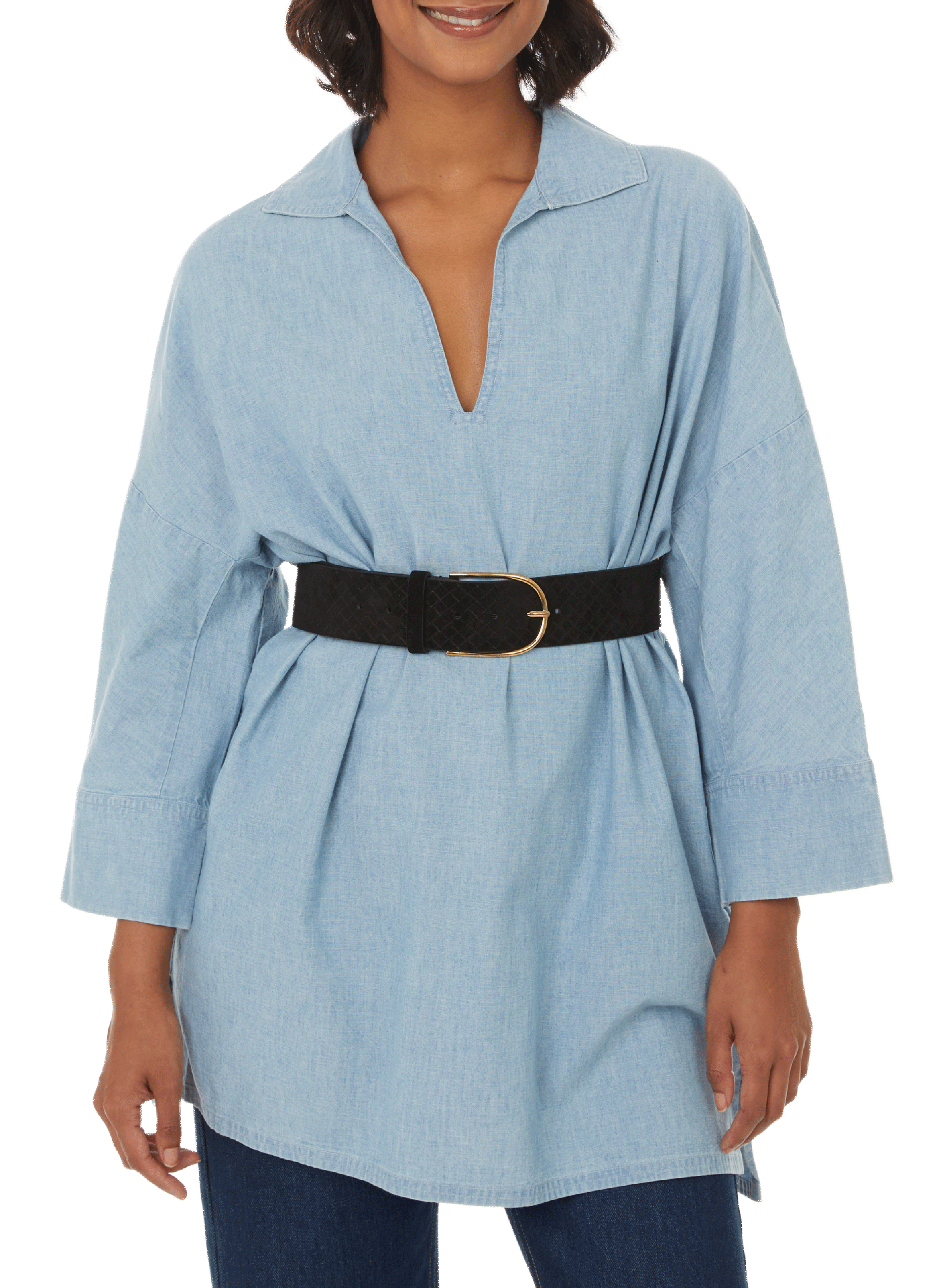 Ceinture large effet velours SAISON 1865 Noir