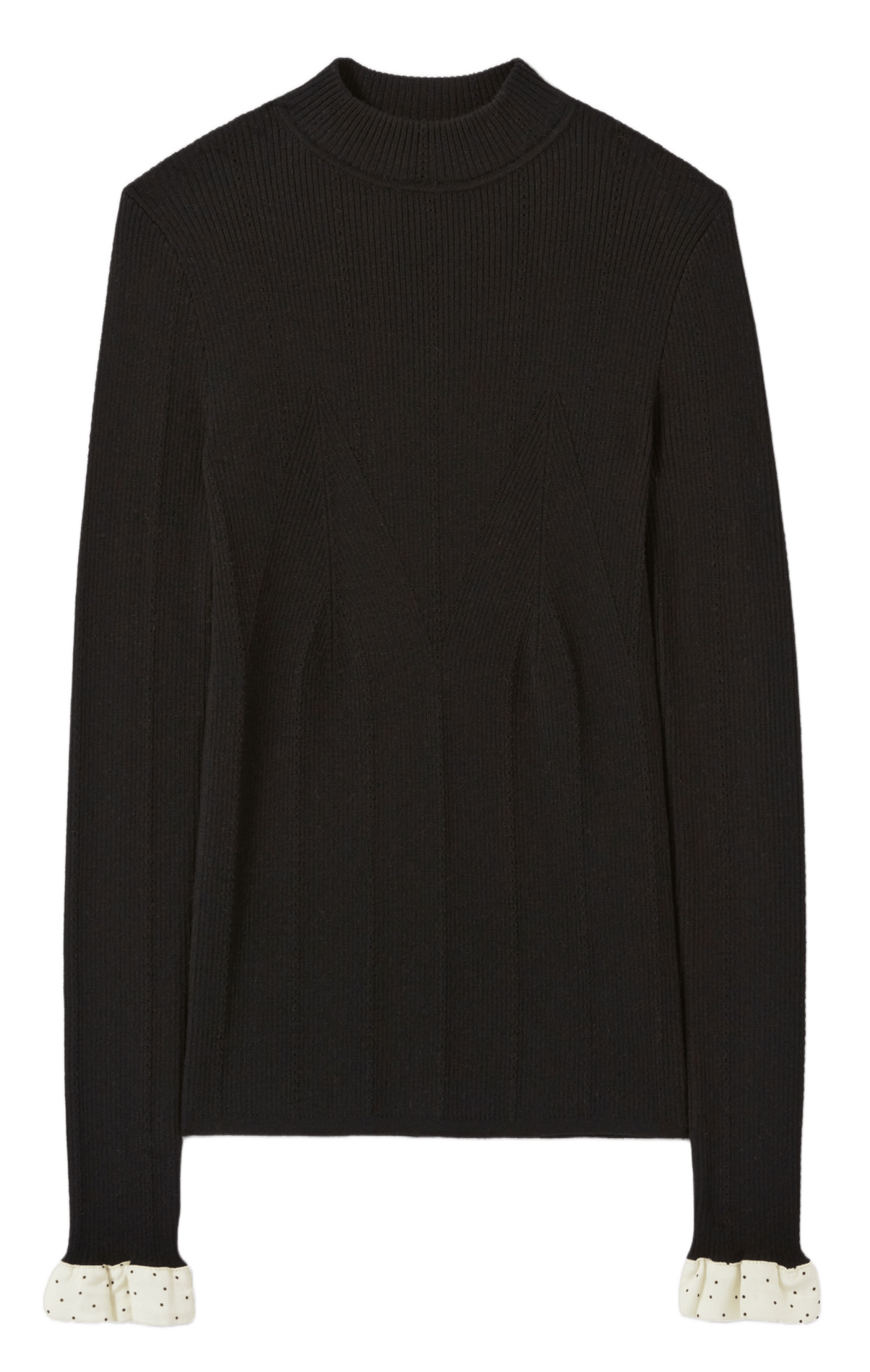Pull col rond en laine mélangée masoie CLAUDIE PIERLOT Noir