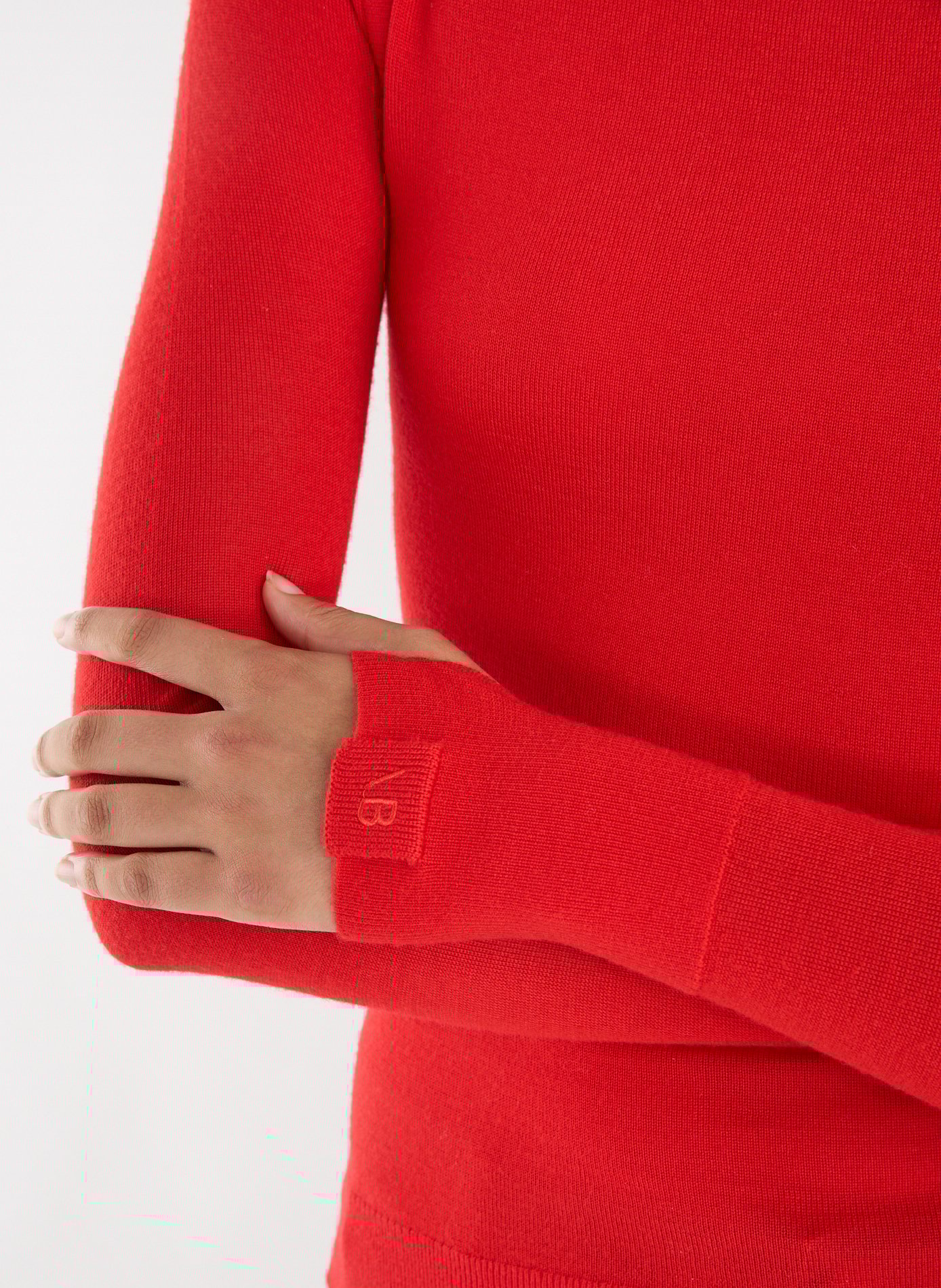 Pull col roulé en laine VICTORIA BECKHAM Rouge