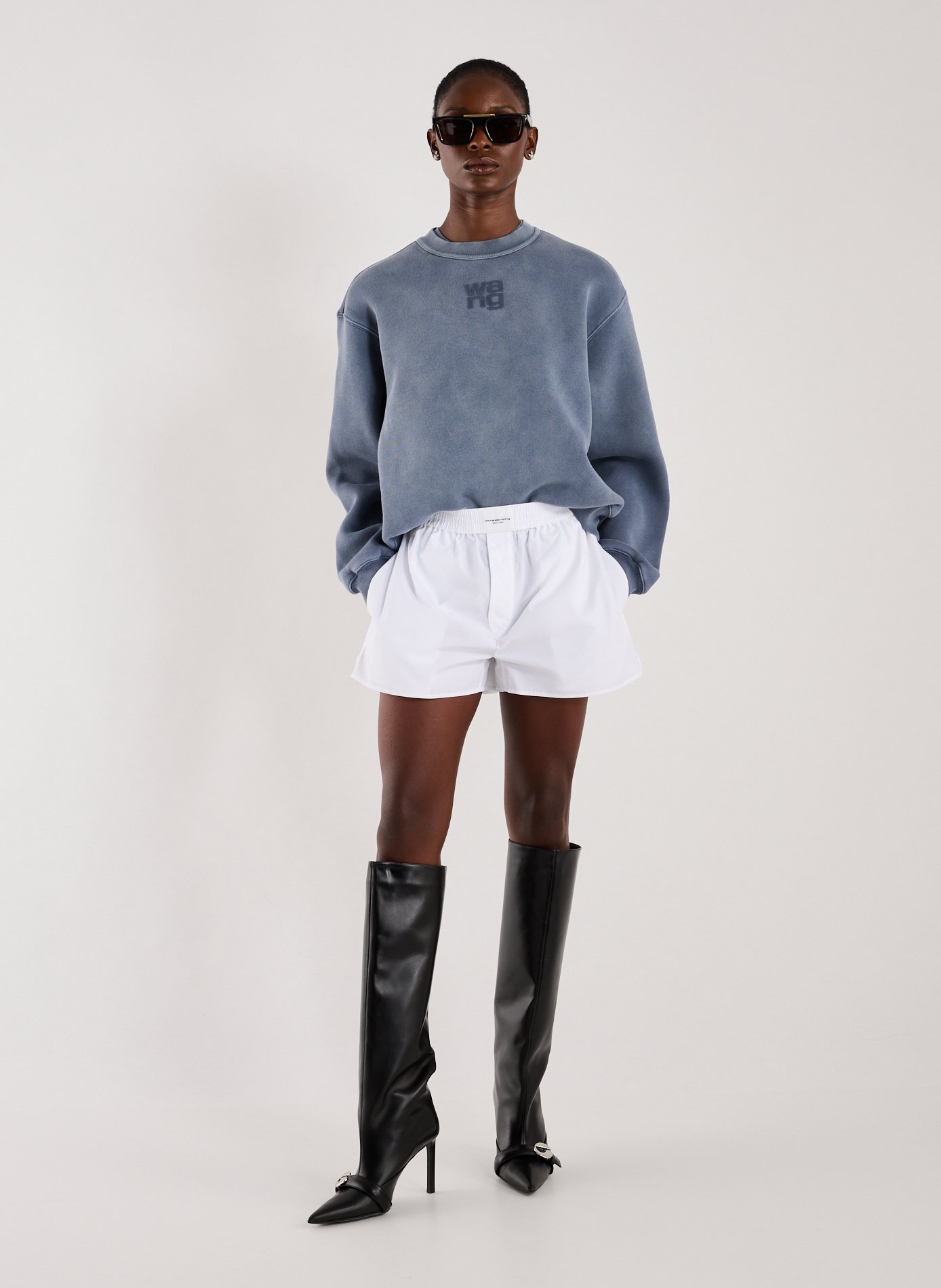 Sweatshirt Essential Terry  ALEXANDER WANG Bleu