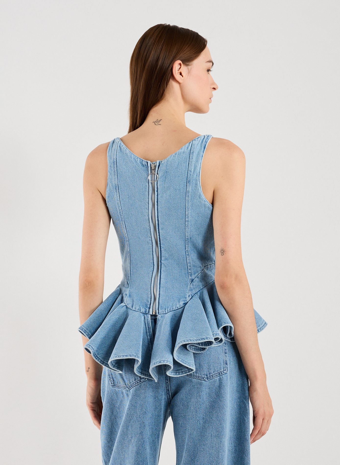 Top en jean MARQUES ALMEIDA Bleu