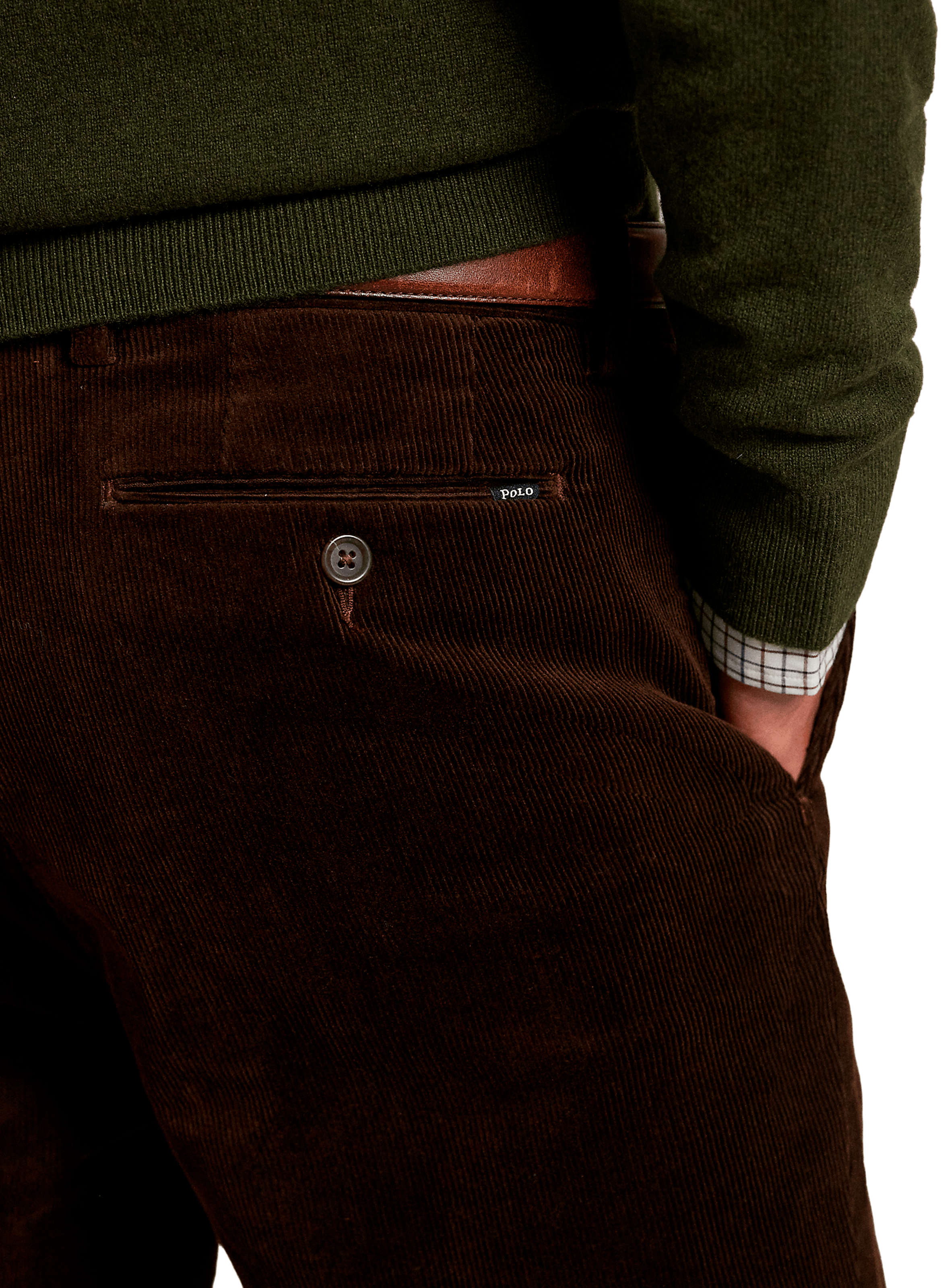 Pantalon en velours côtelé en coton mélangé POLO RALPH LAUREN Beige