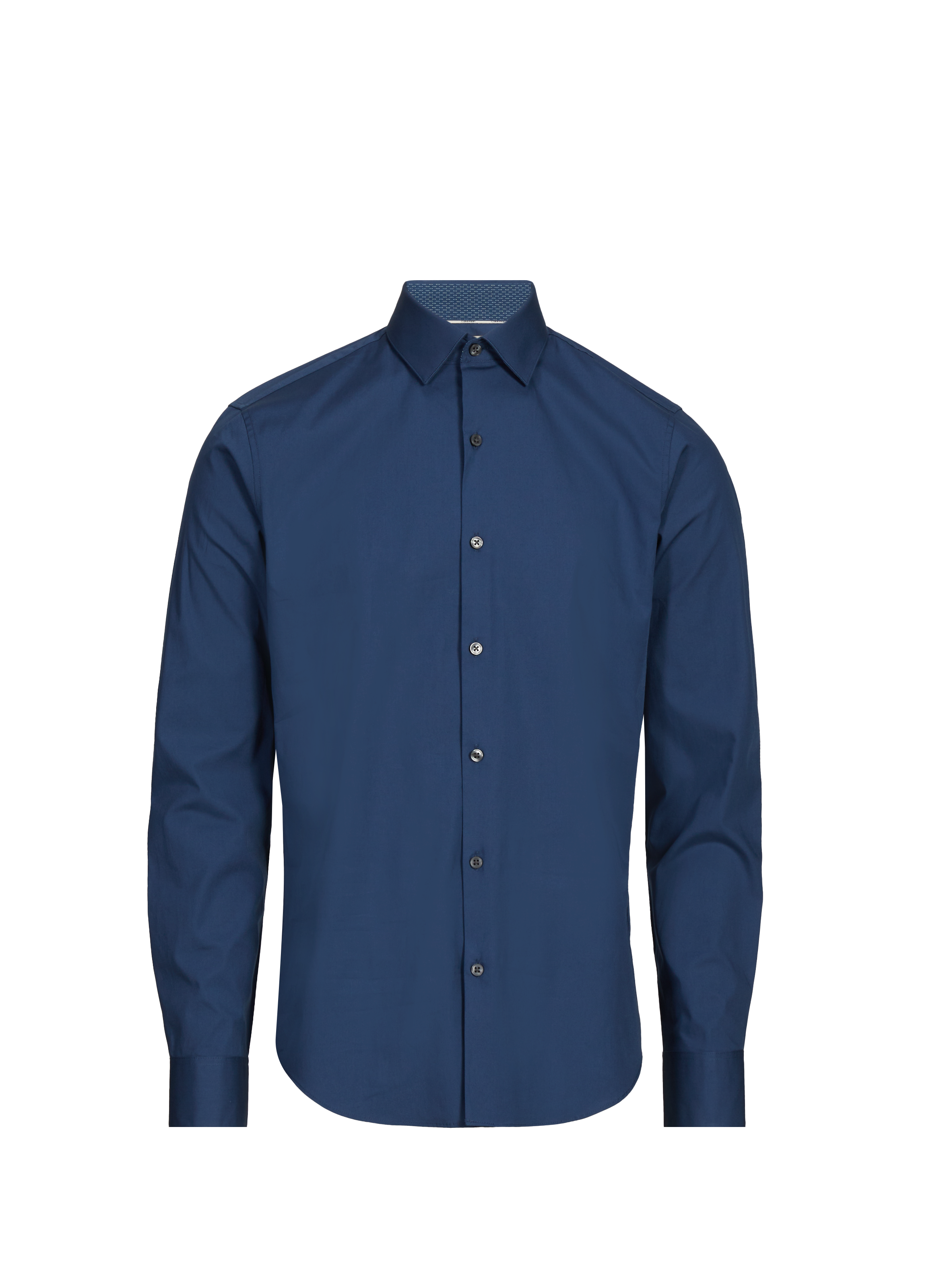 CALVIN KLEIN Slim cotton-blend shirt Blue