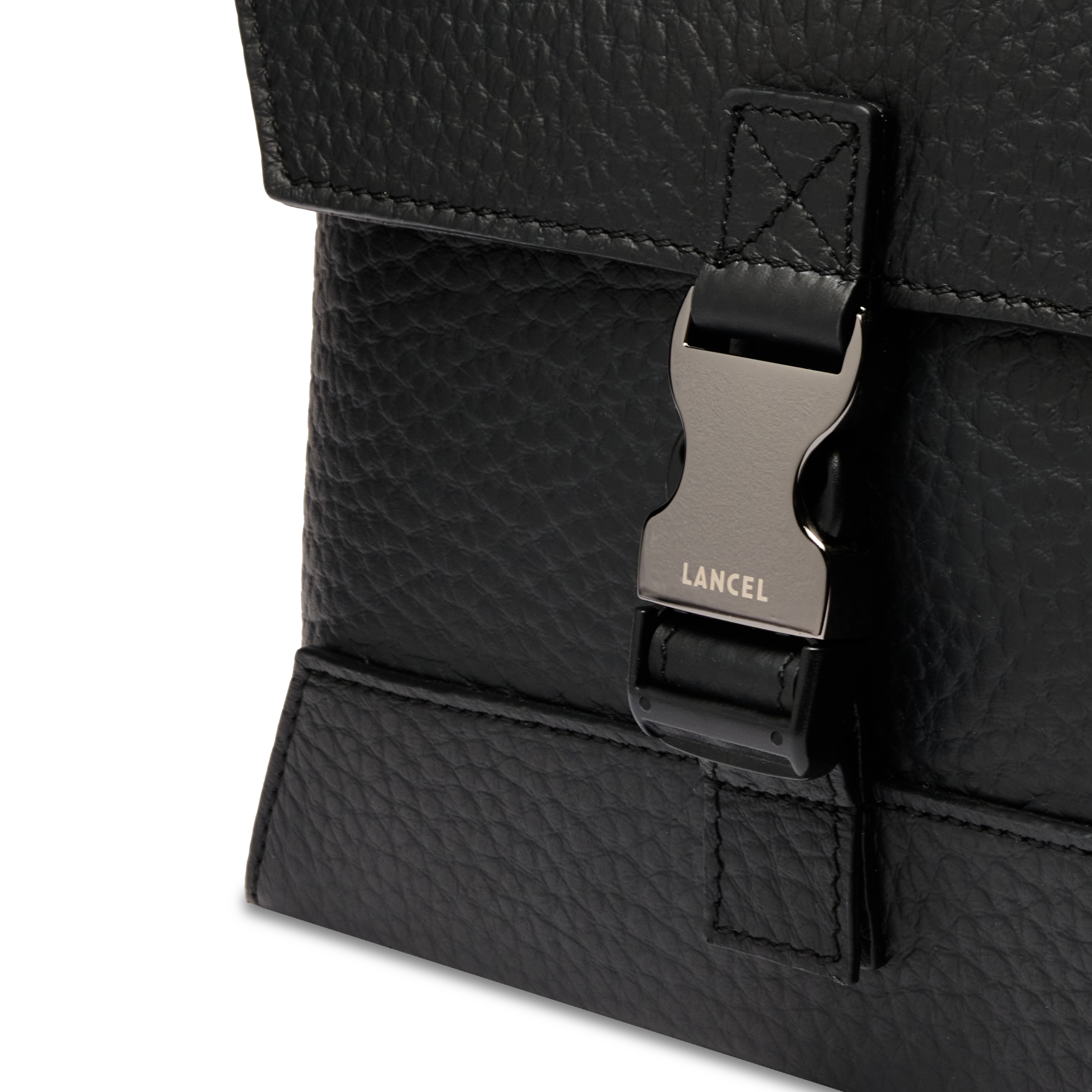 Sac messenger m milo de lancel en cuir LANCEL Noir