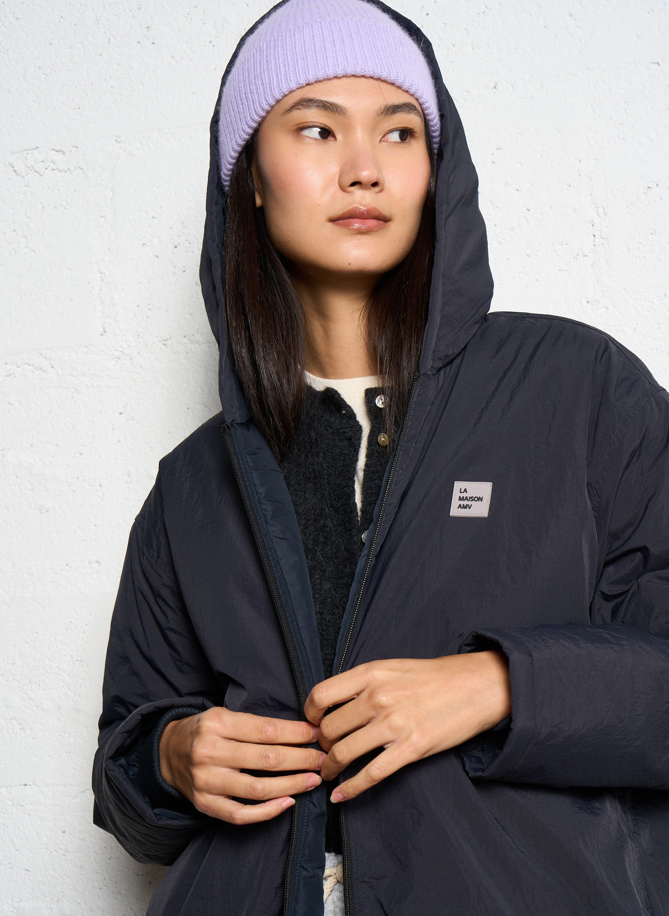 Parka longue à capuche zotcity AMERICAN VINTAGE Noir