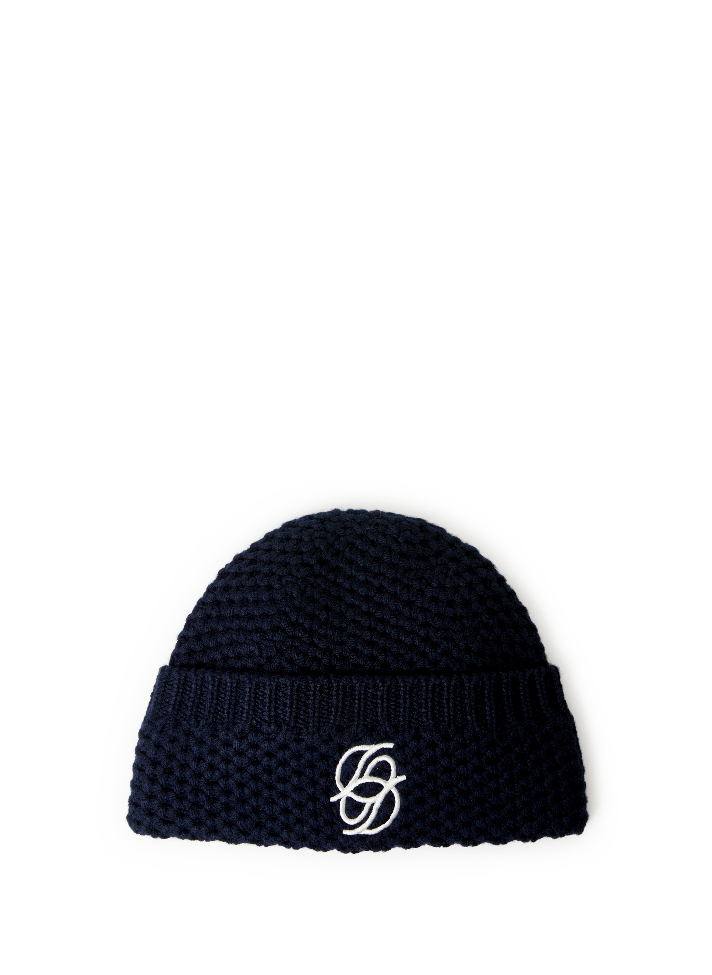 DROLE DE MONSIEUR Embroidered Merino Wool Beanie Blue