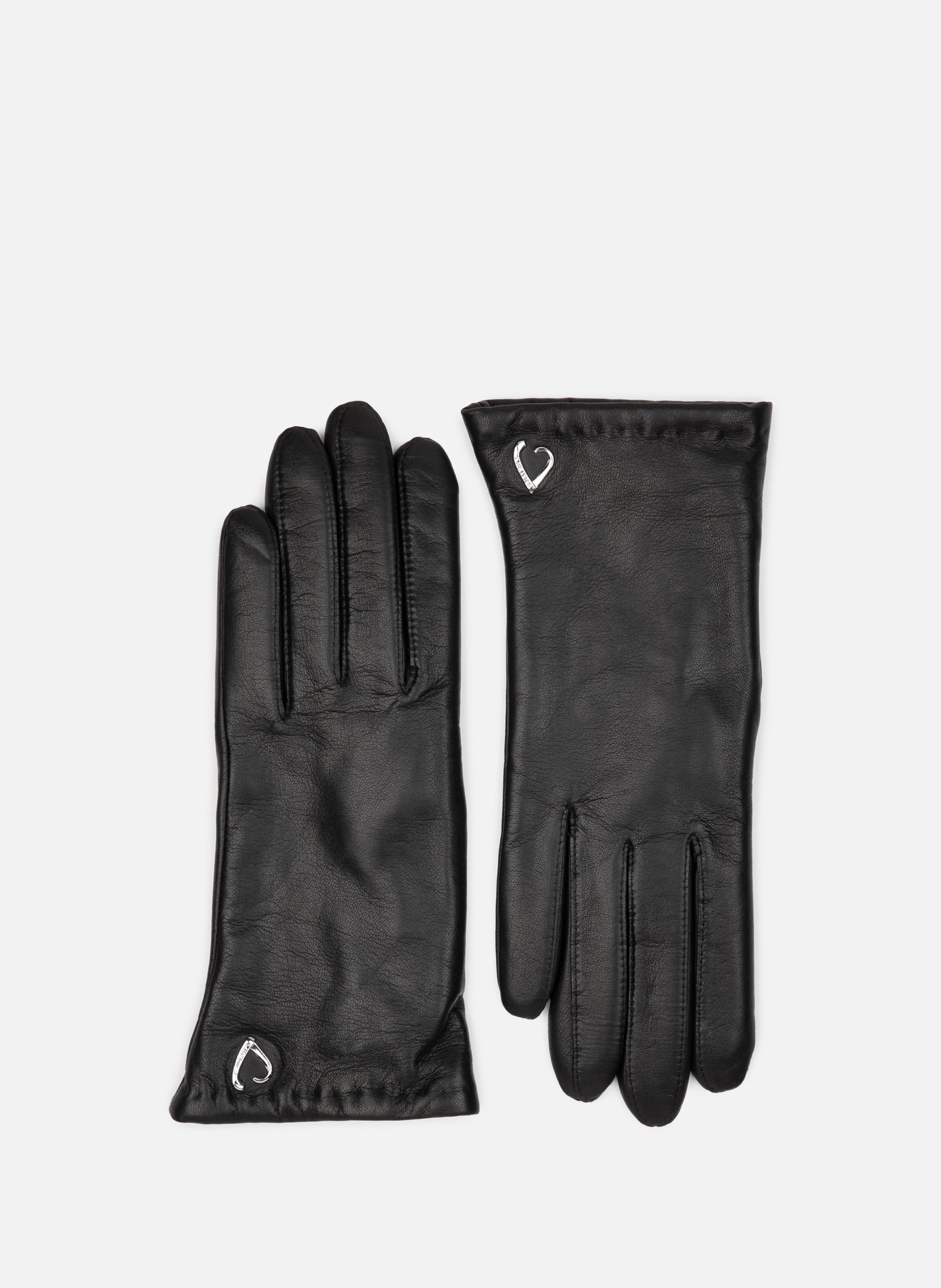Gants en cuir d'agneau lisse LANCASTER Noir