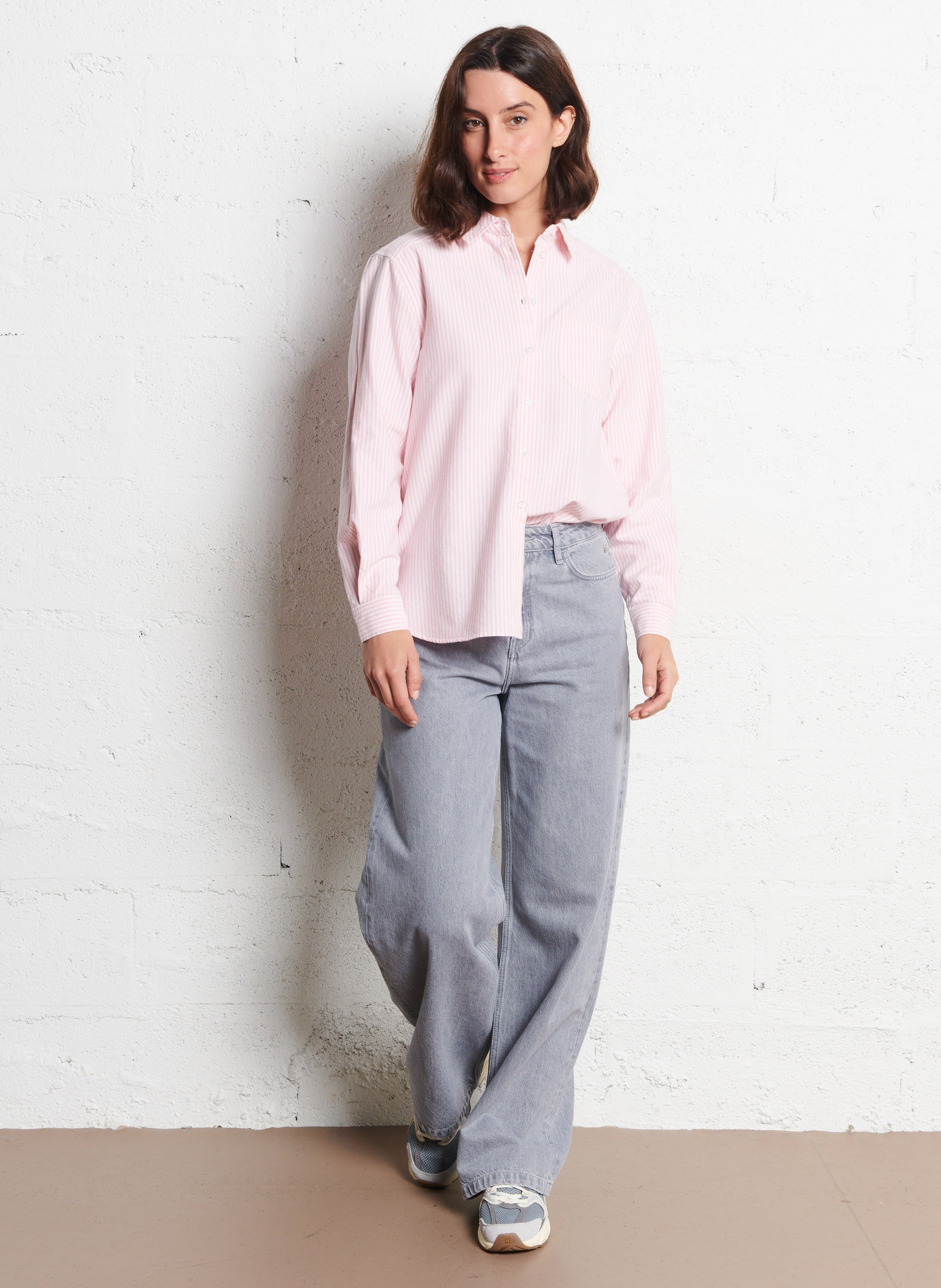 Chemise col classique en coton thomas MAISON 123 Rose