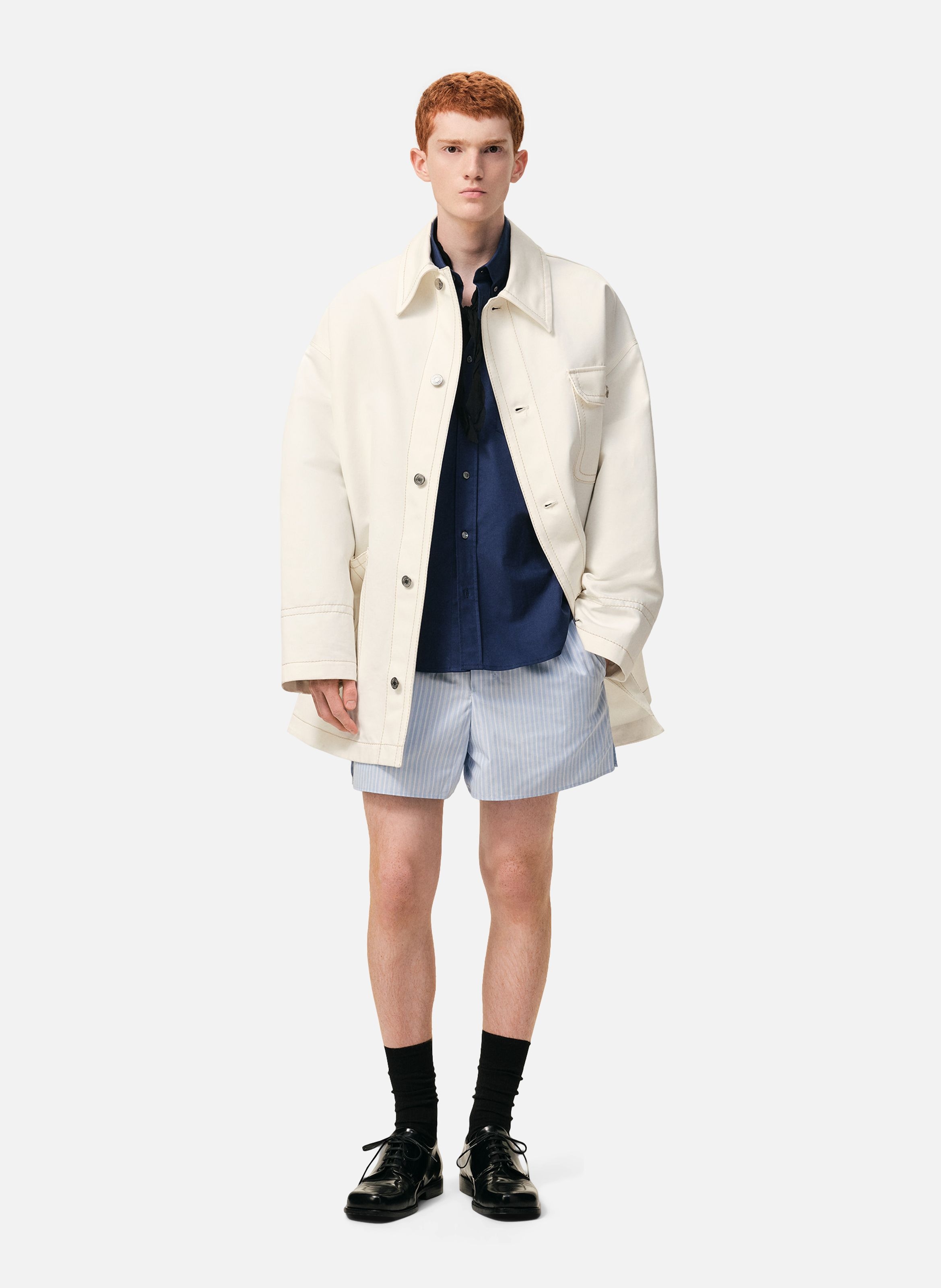 Veste worker unisexe en coton AMI PARIS Blanc