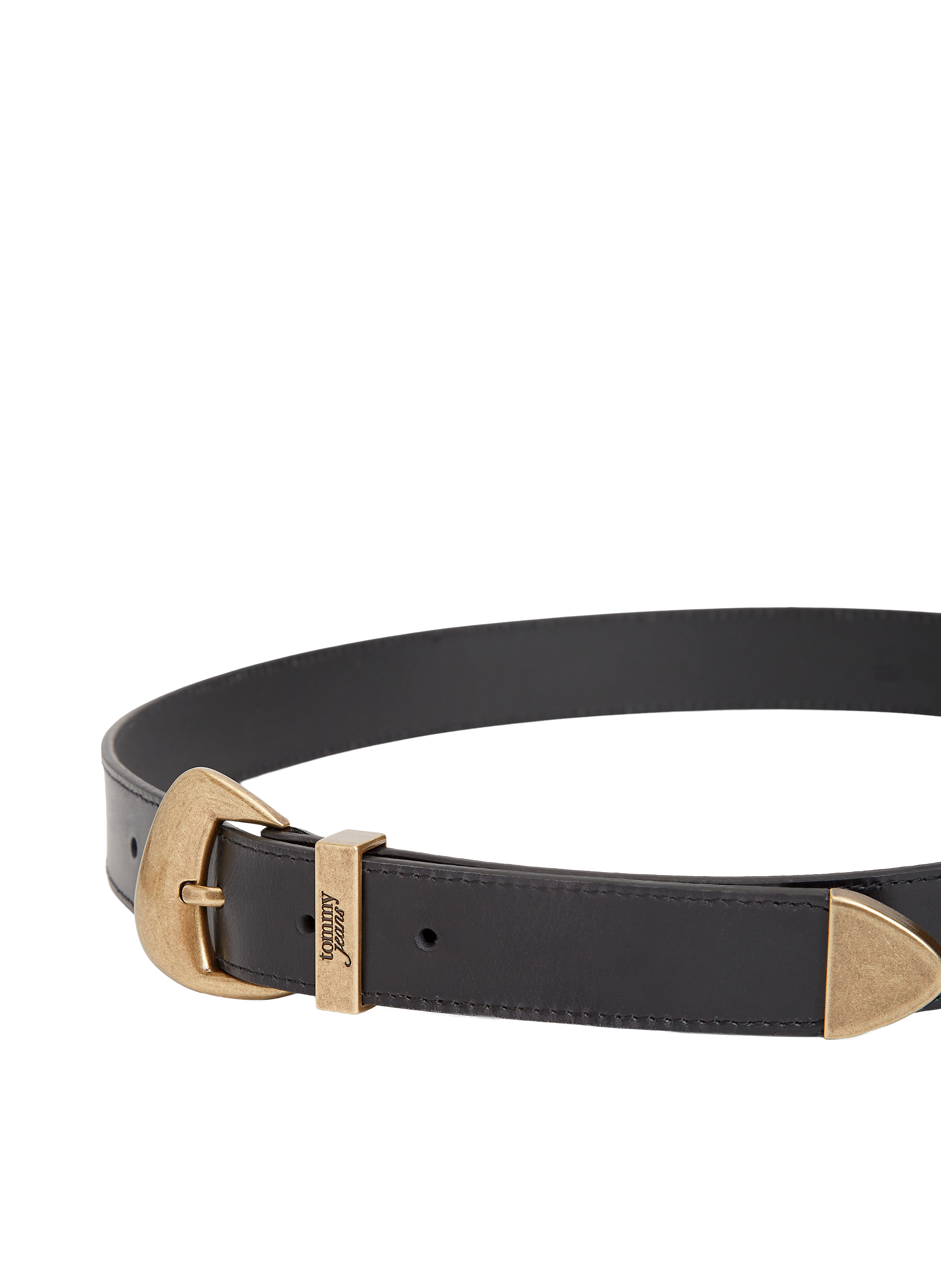 Slim leather belt TOMMY HILFIGER Black