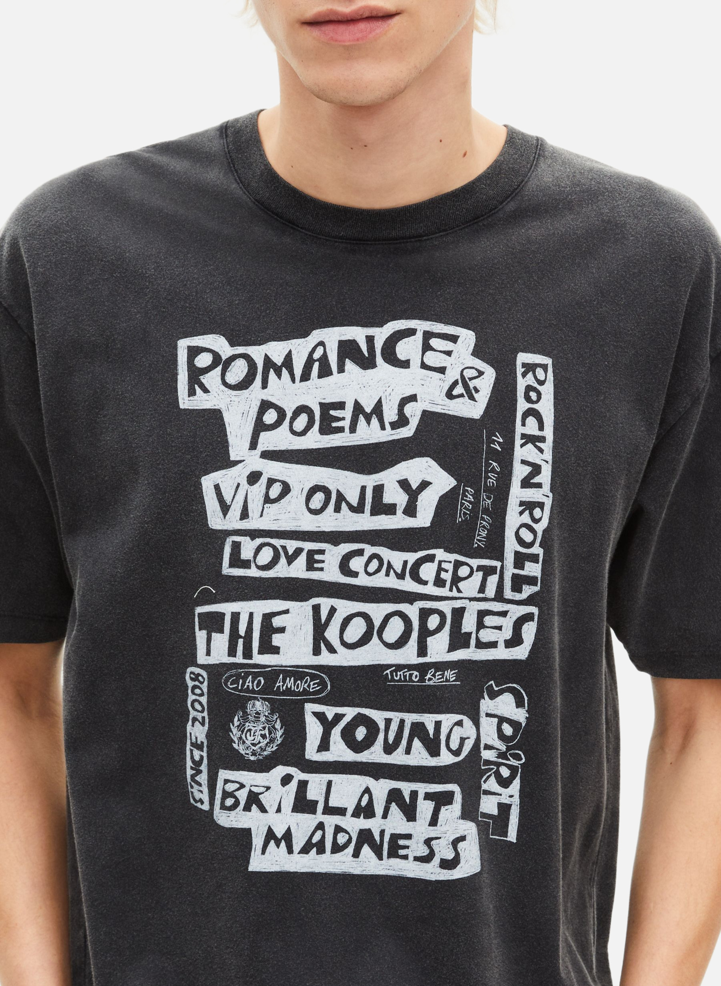 T-shirt avec sérigraphie romance poems THE KOOPLES Noir