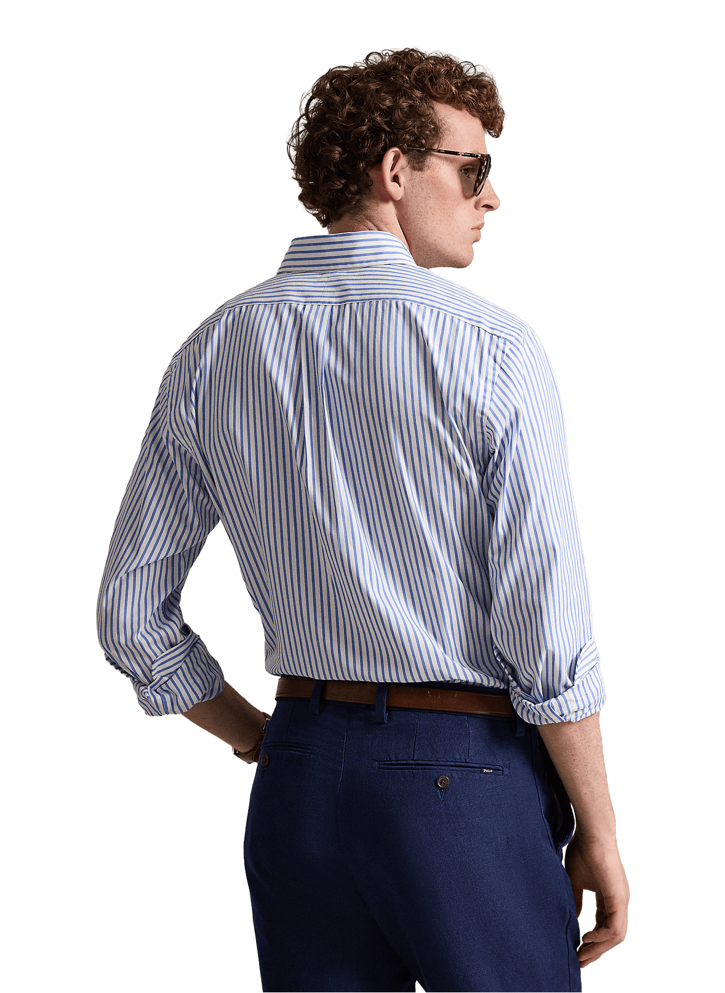 Chemise rayée en coton POLO RALPH LAUREN Blanc