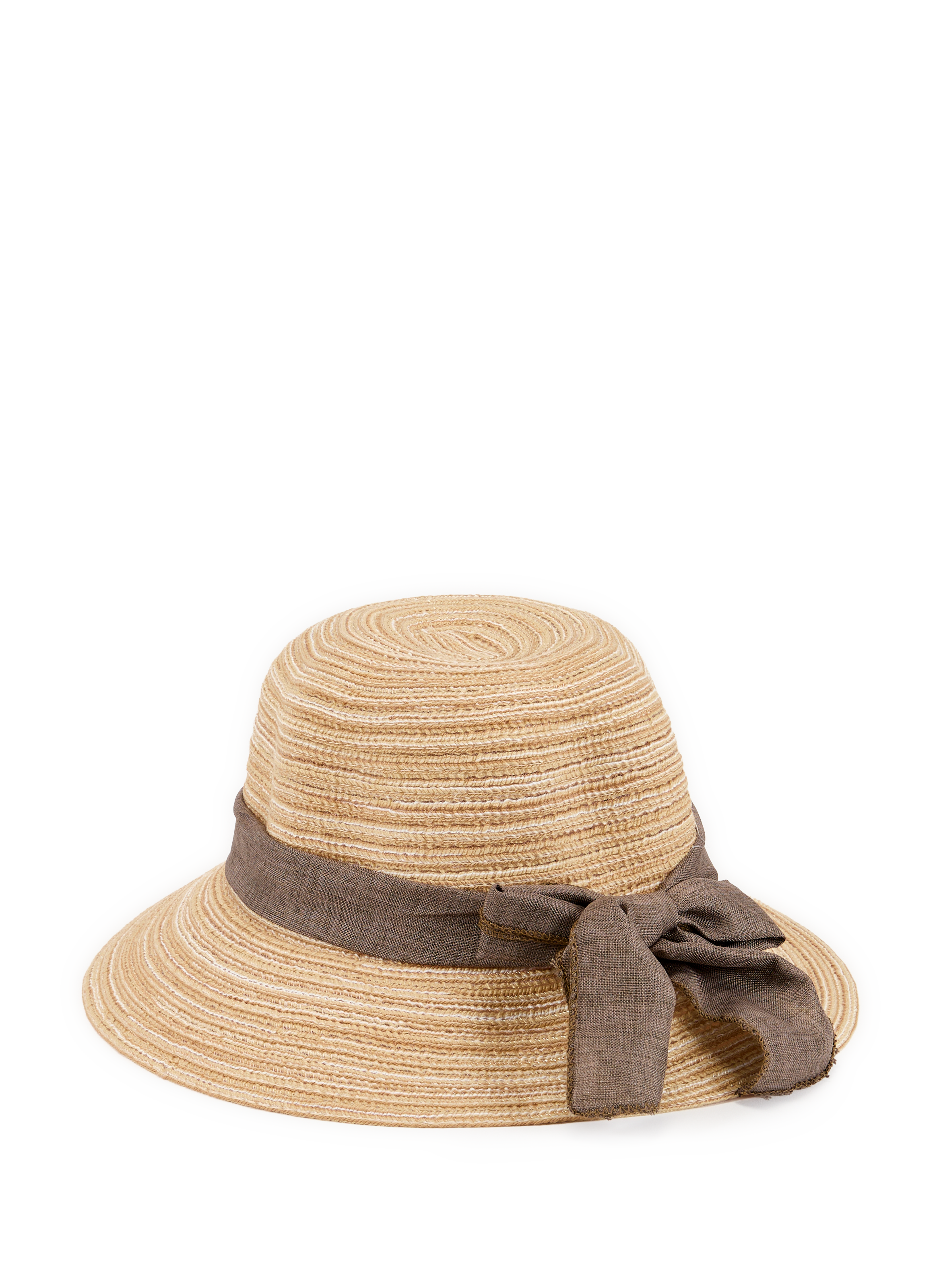 Chapeau rond effet paille AU PRINTEMPS PARIS Beige