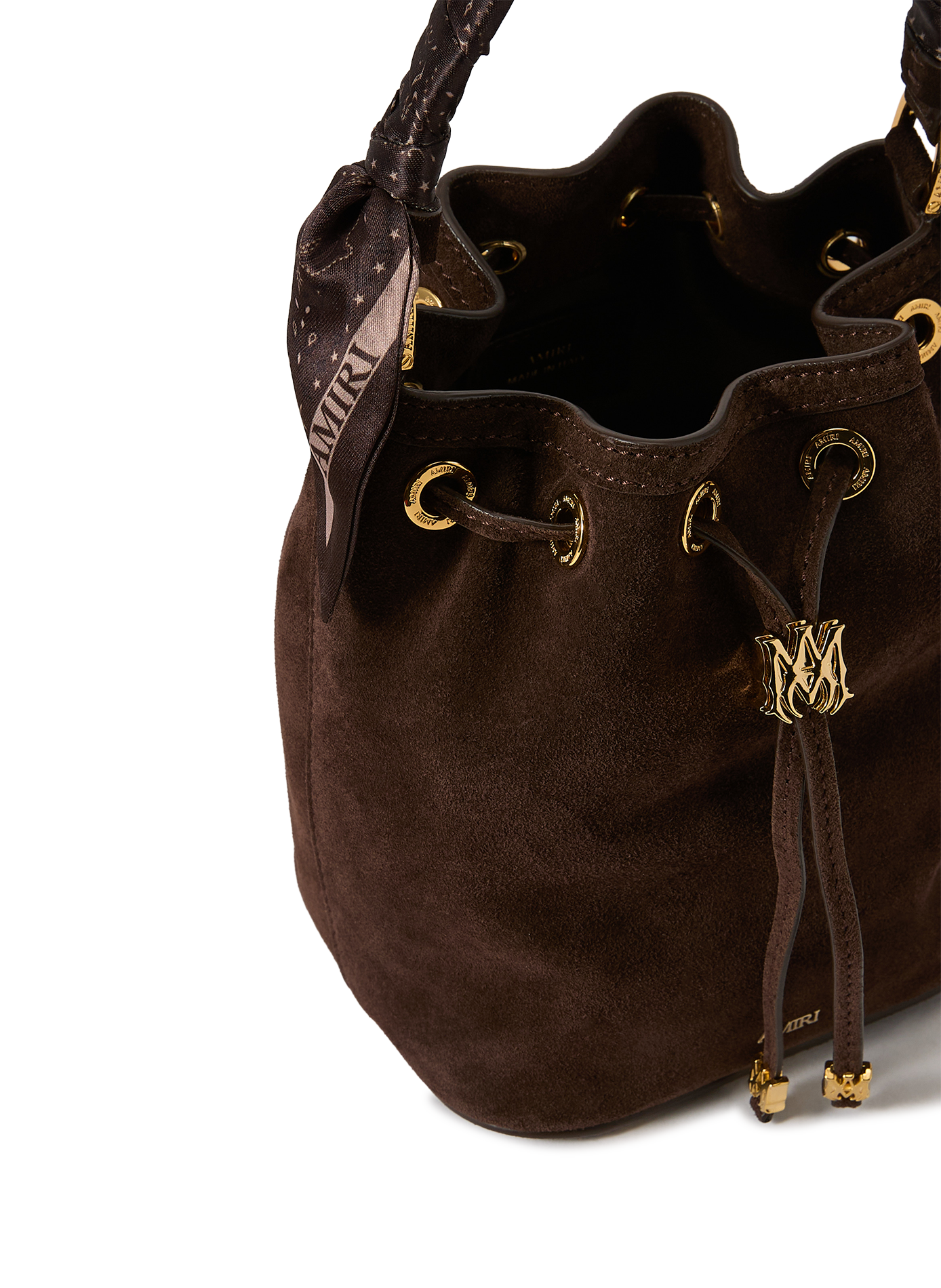 Sac seau en cuir suédé AMIRI Multicolore