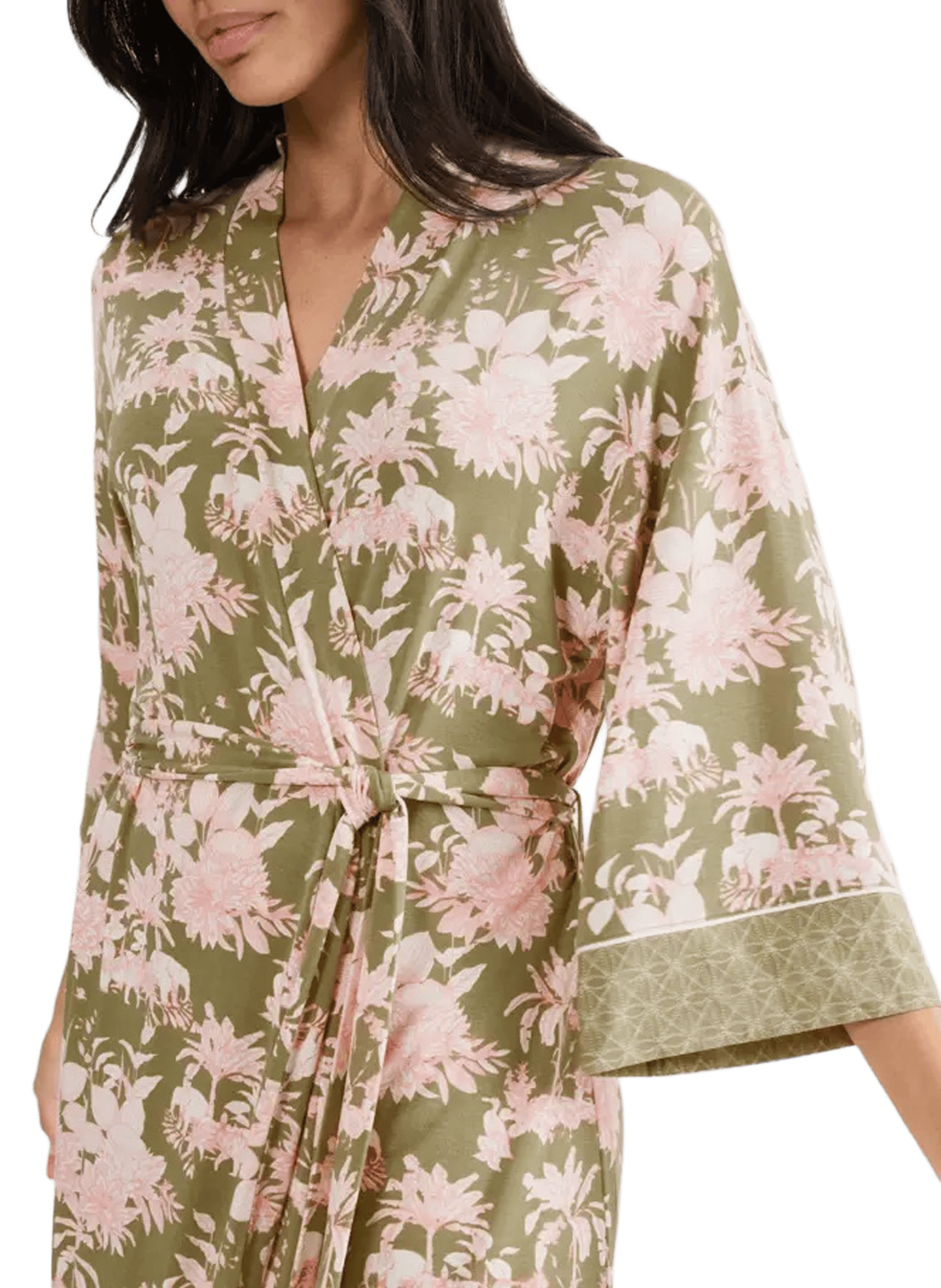 Floral print robe TRIUMPH Khaki
