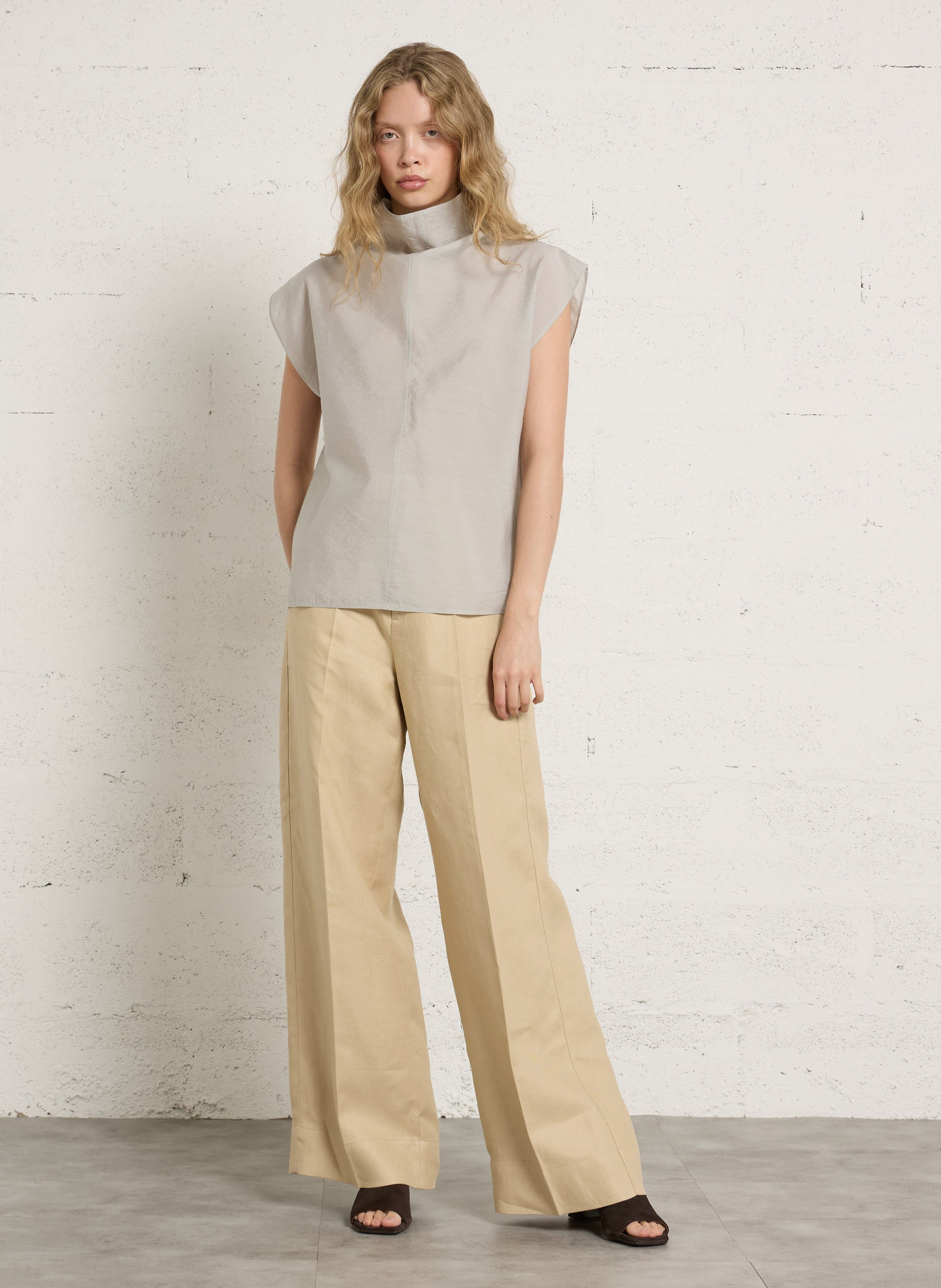 Top ample col montant izumi SOEUR Gris