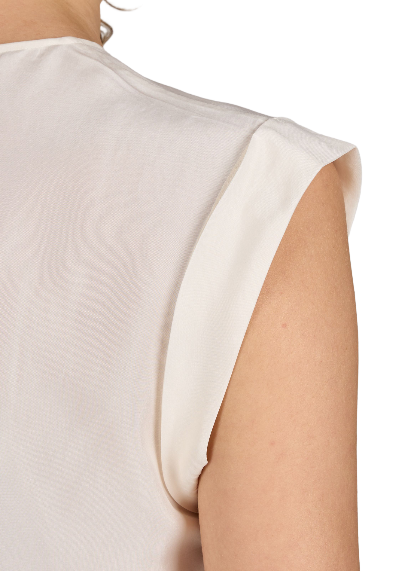 Blusa Regular con cierre de lágrima en la espalda. BOSS Beige