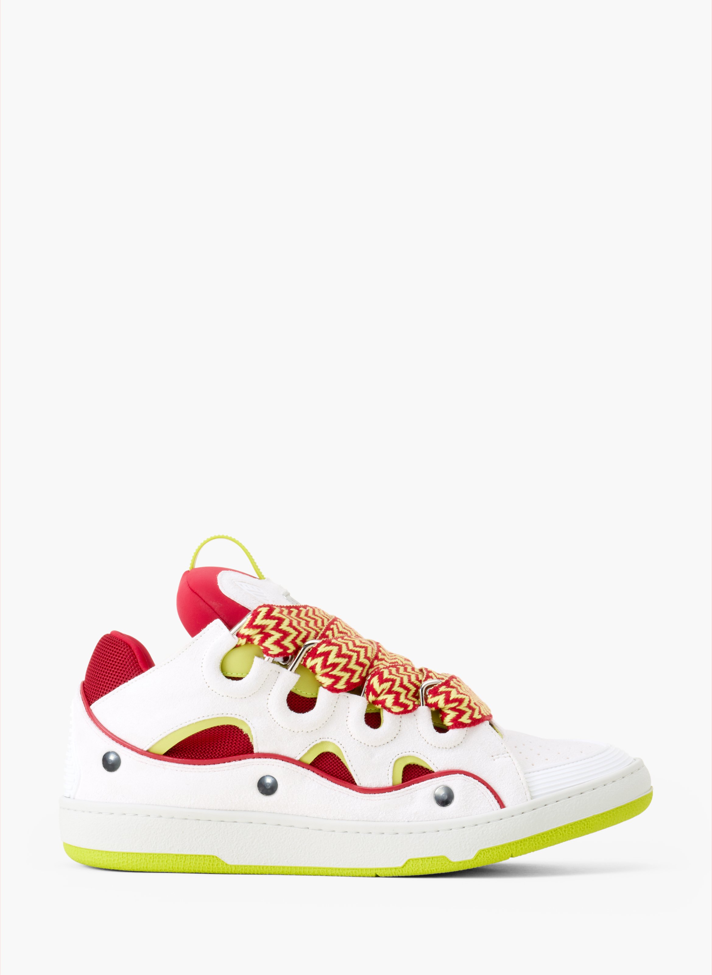 Sneakers urban curb en cuir à patch  Rouge