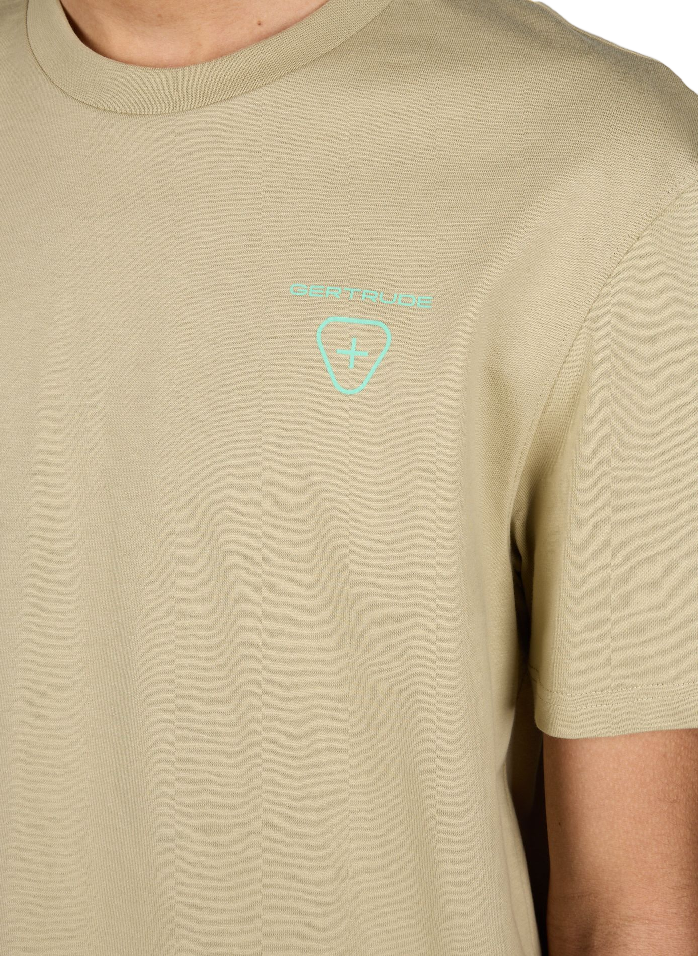 Biker-style cotton t-shirt GERTRUDE ET GASTON Beige