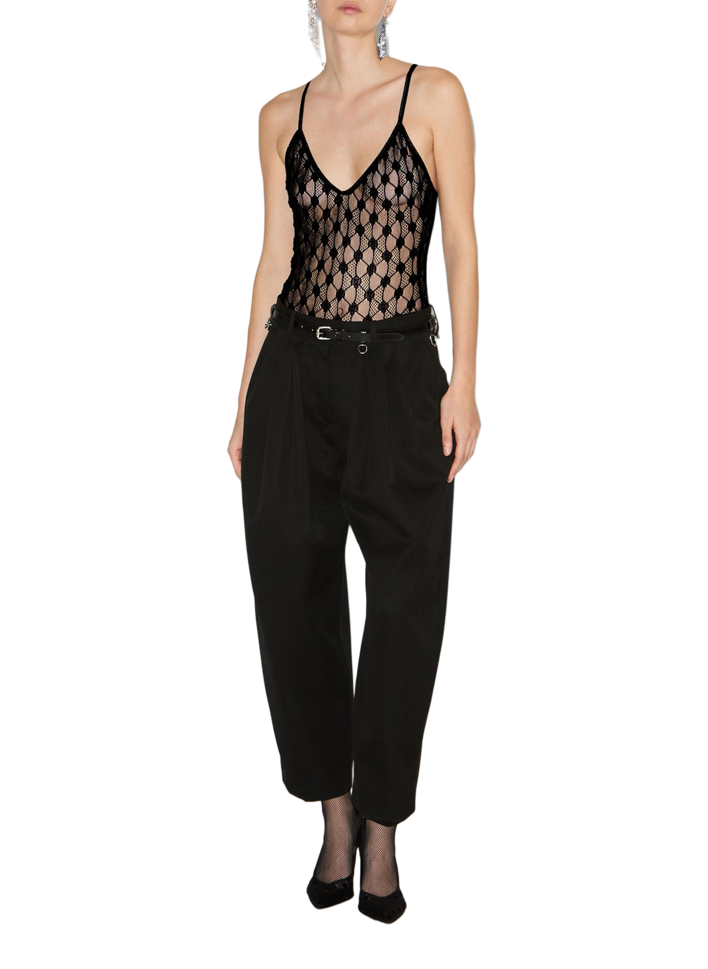 Janice pleated pants in wool and cotton ISABEL MARANT Black