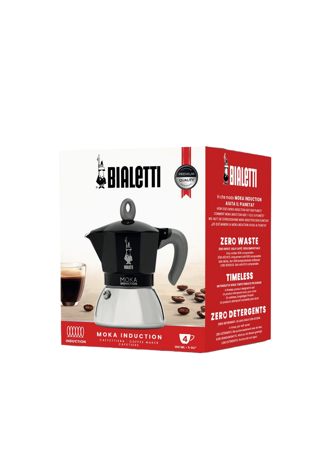 Induction Moka coffee maker BIALETTI Black