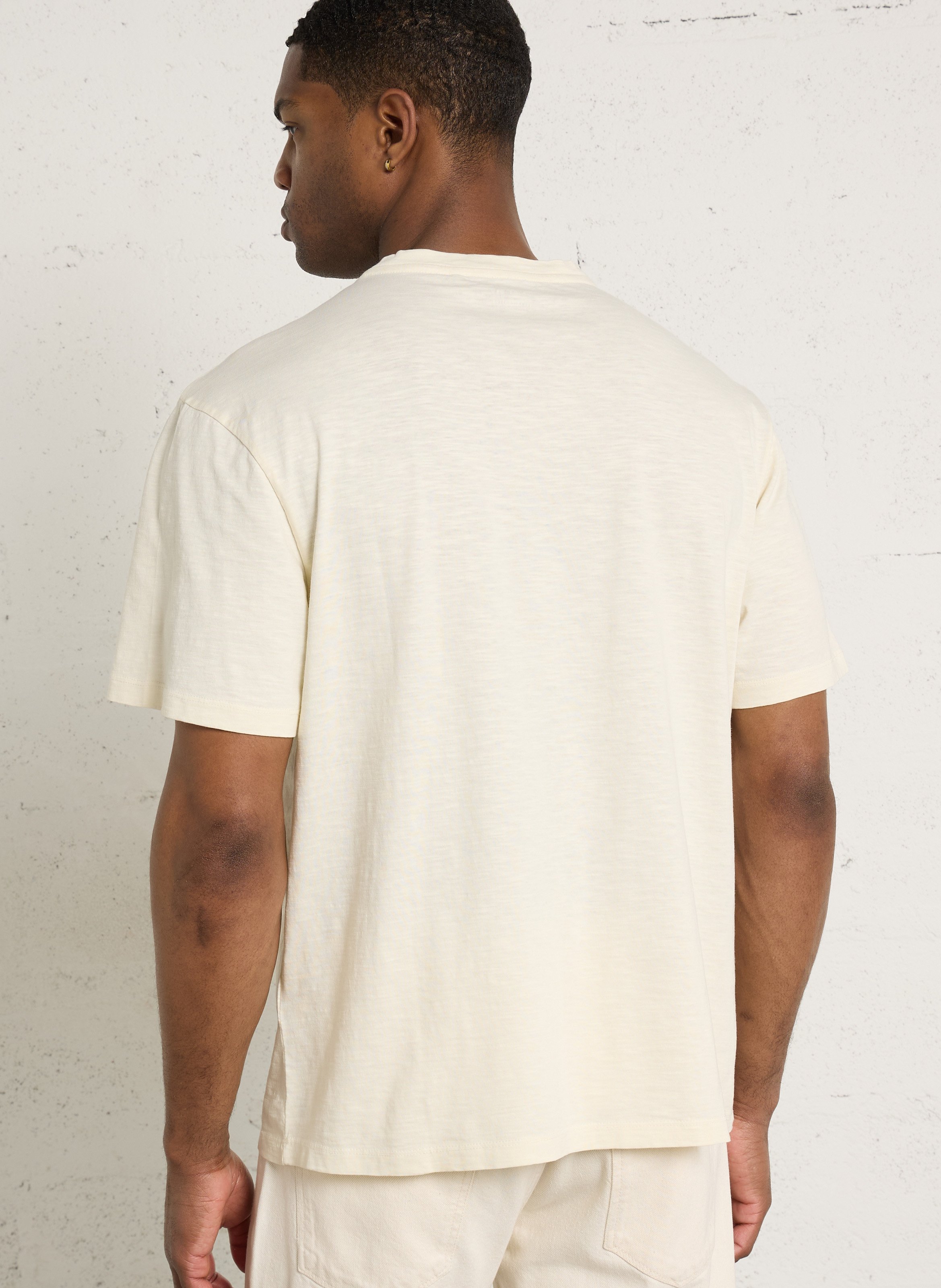 Tee-shirt col rond en coron IKKS Blanc